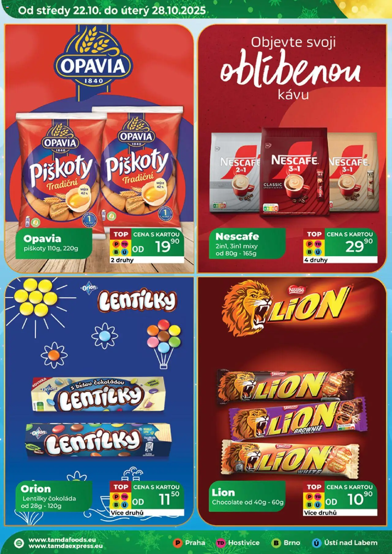 Tamda Foods leták od 22.10.2025 | Strana: 6 | Produkty: Čokoláda, Piškoty, Nescafé, Lentilky