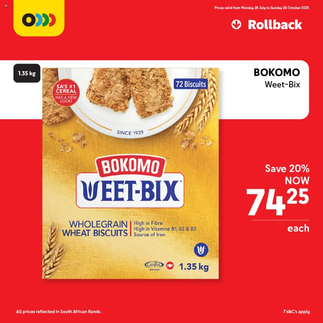 Makro Price Rollback Breakfast  │ valid from 28.07.2025 | Page: 1 | Products: Iron, Vitamins, Biscuits