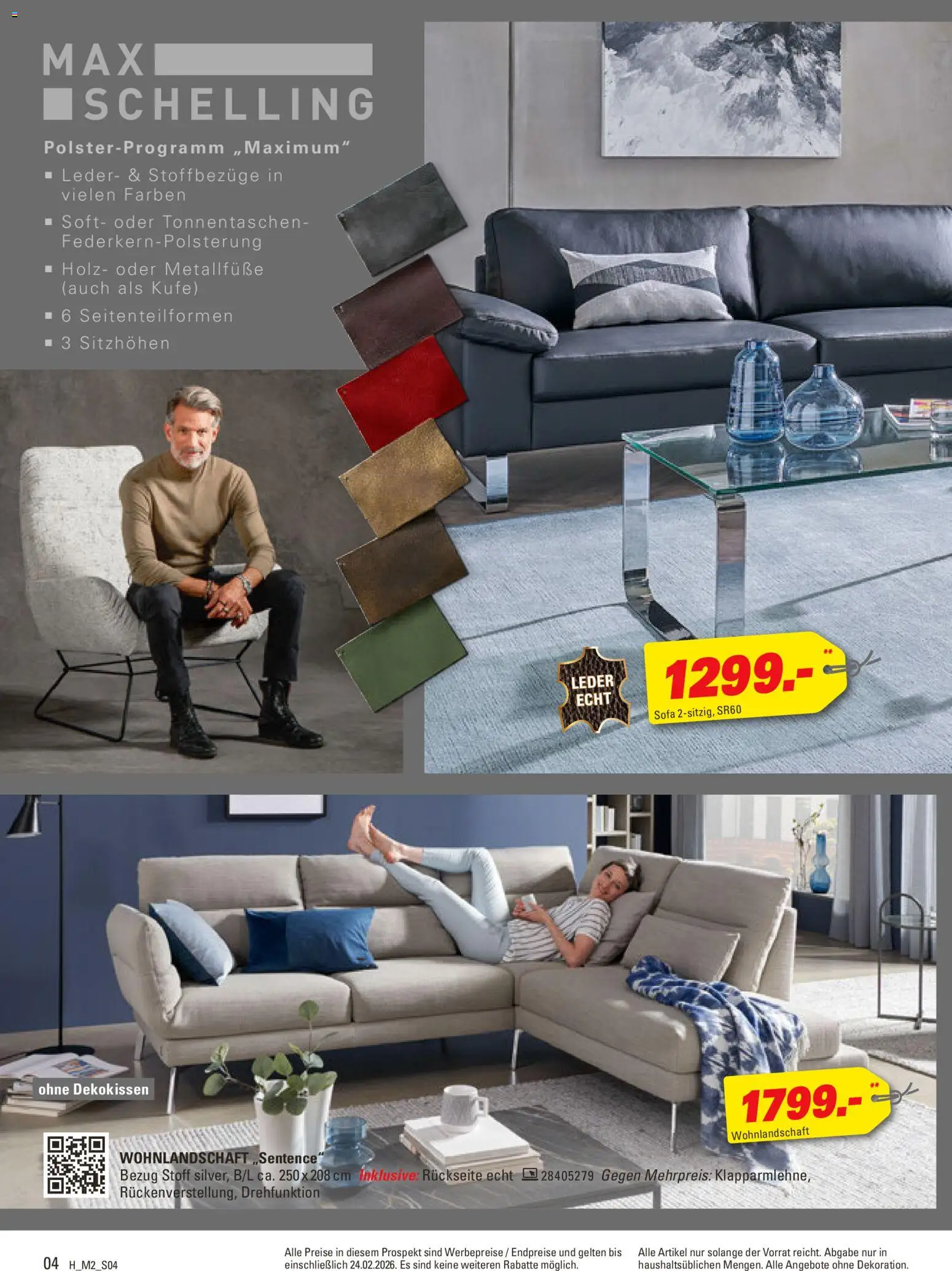 Höffner Prospekt 	 – gültig ab 10.02.2026 | Seite: 4 | Produkte: Wohnlandschaft, Sofa