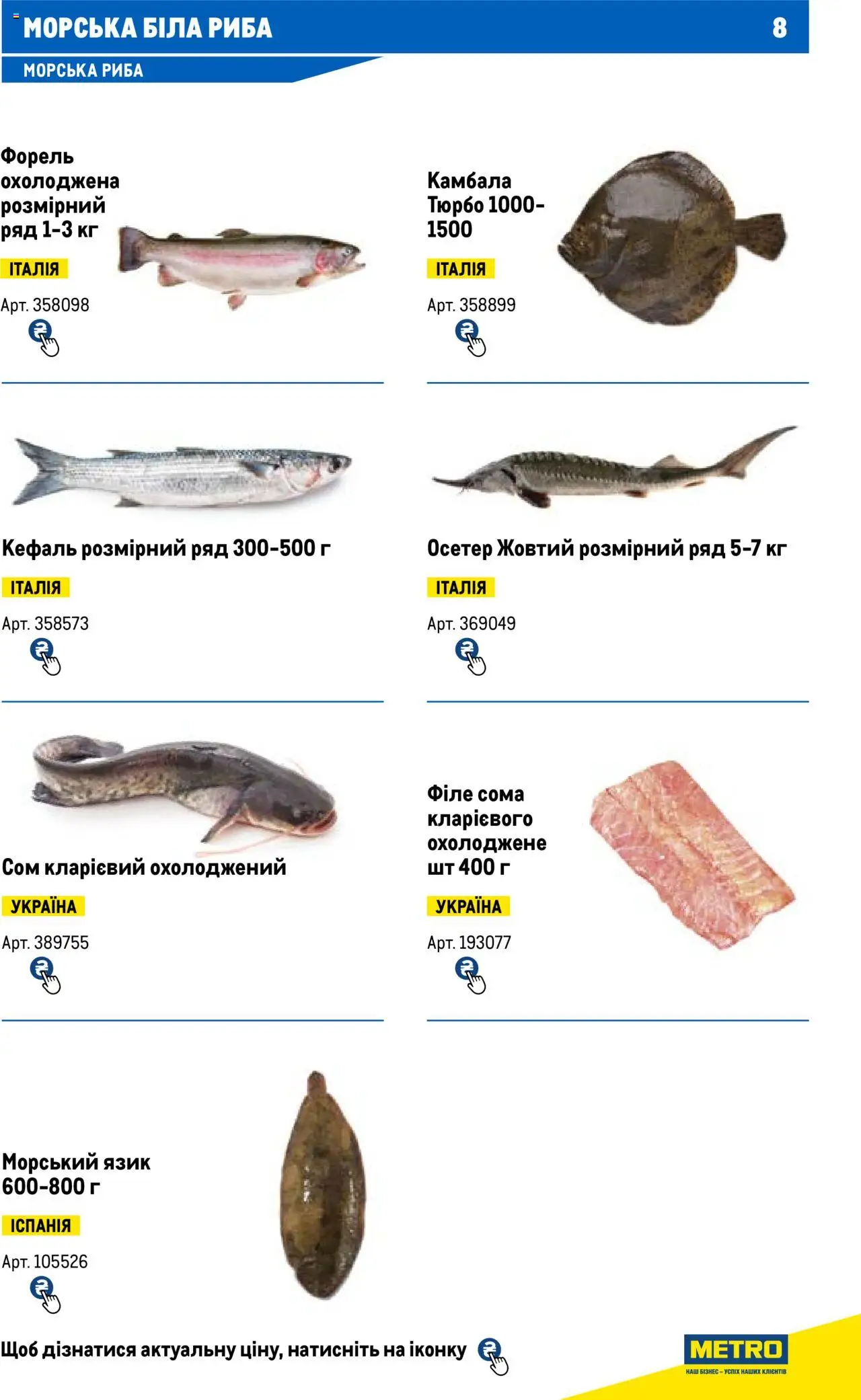 Metro Kаталог - дійснийкції з 13.06.2024 | Сторінка: 8 | Товари: Риба, Форель