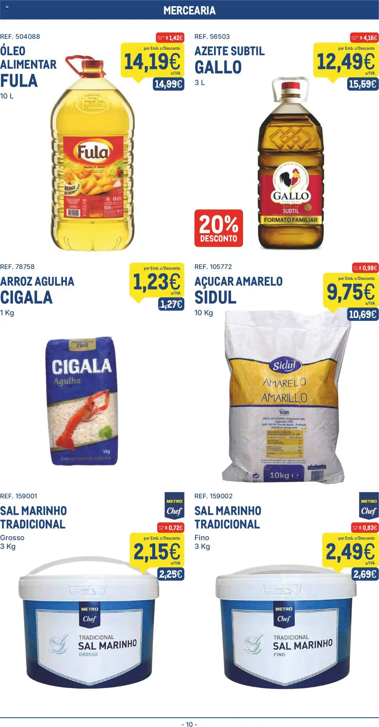 Makro folheto │ válido de 12.08.2025 | Página: 10 | Produtos: Azeite, Óleo, Arroz, Açúcar