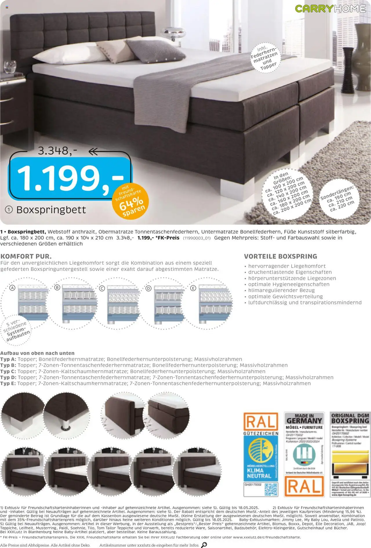 XXXL Lutz Junges Wohnen - gültig ab dem 27.04.2025 | Seite: 4 | Produkte: Boxspringbett, Topper