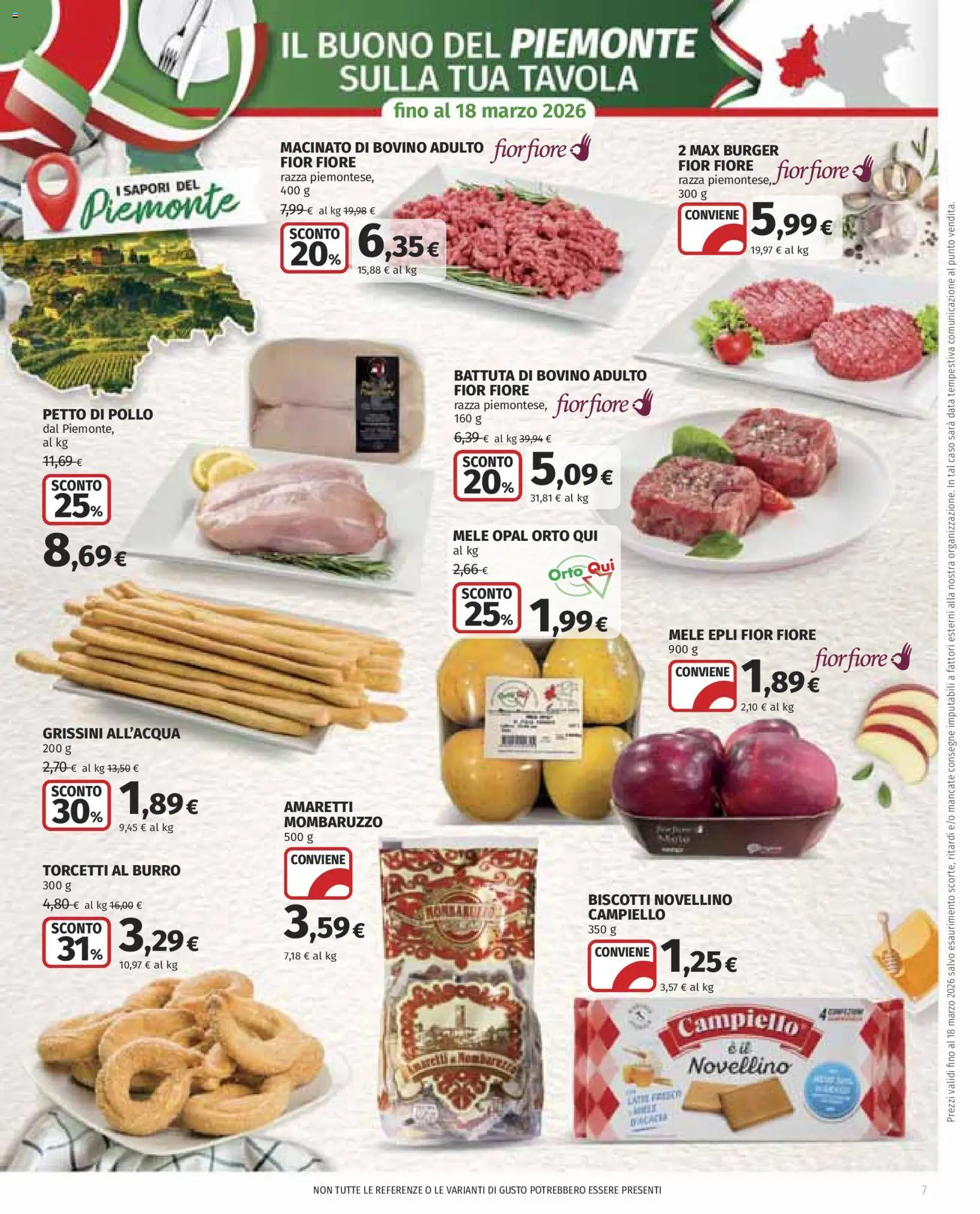 Volantino COOP del 05.03.2026 | Pagina: 7 | Prodotti: Petto di Pollo, Mele, Data, Grissini