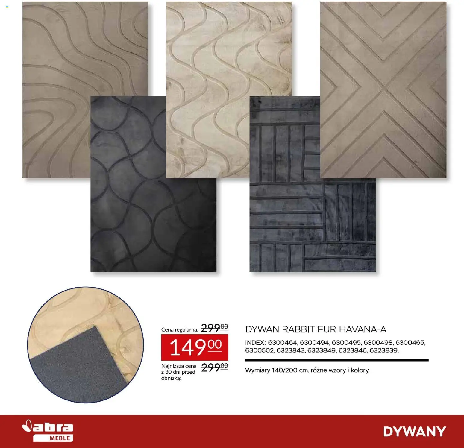 Abra meble gazetka od 20.03.2026 | Strona: 6 | Produkty: Dywan, Dywany