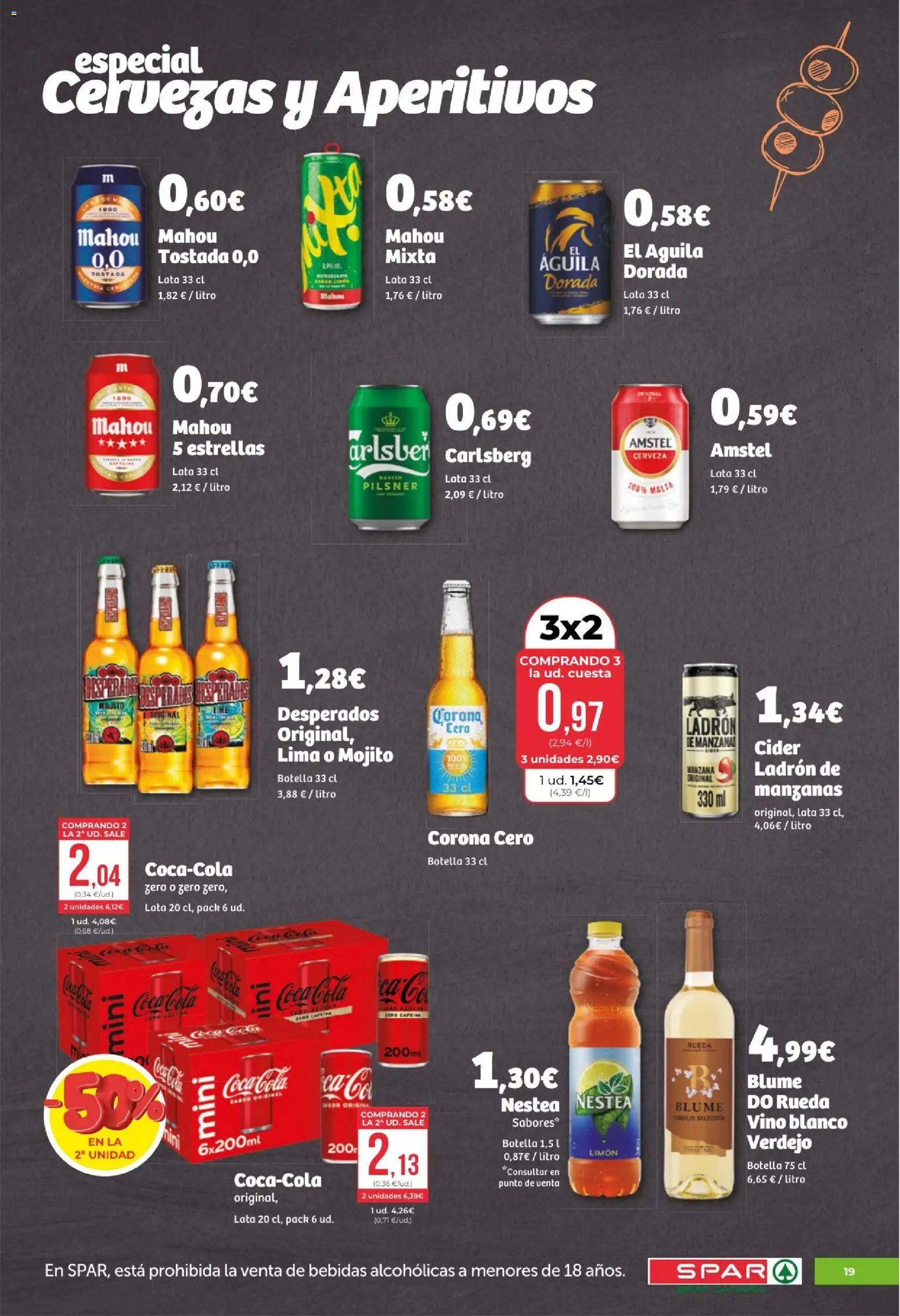 Spar folleto │ válido desde el 17.04.2026 | Página: 19 | Productos: Lima, Cerveza, Manzanas, Manzana