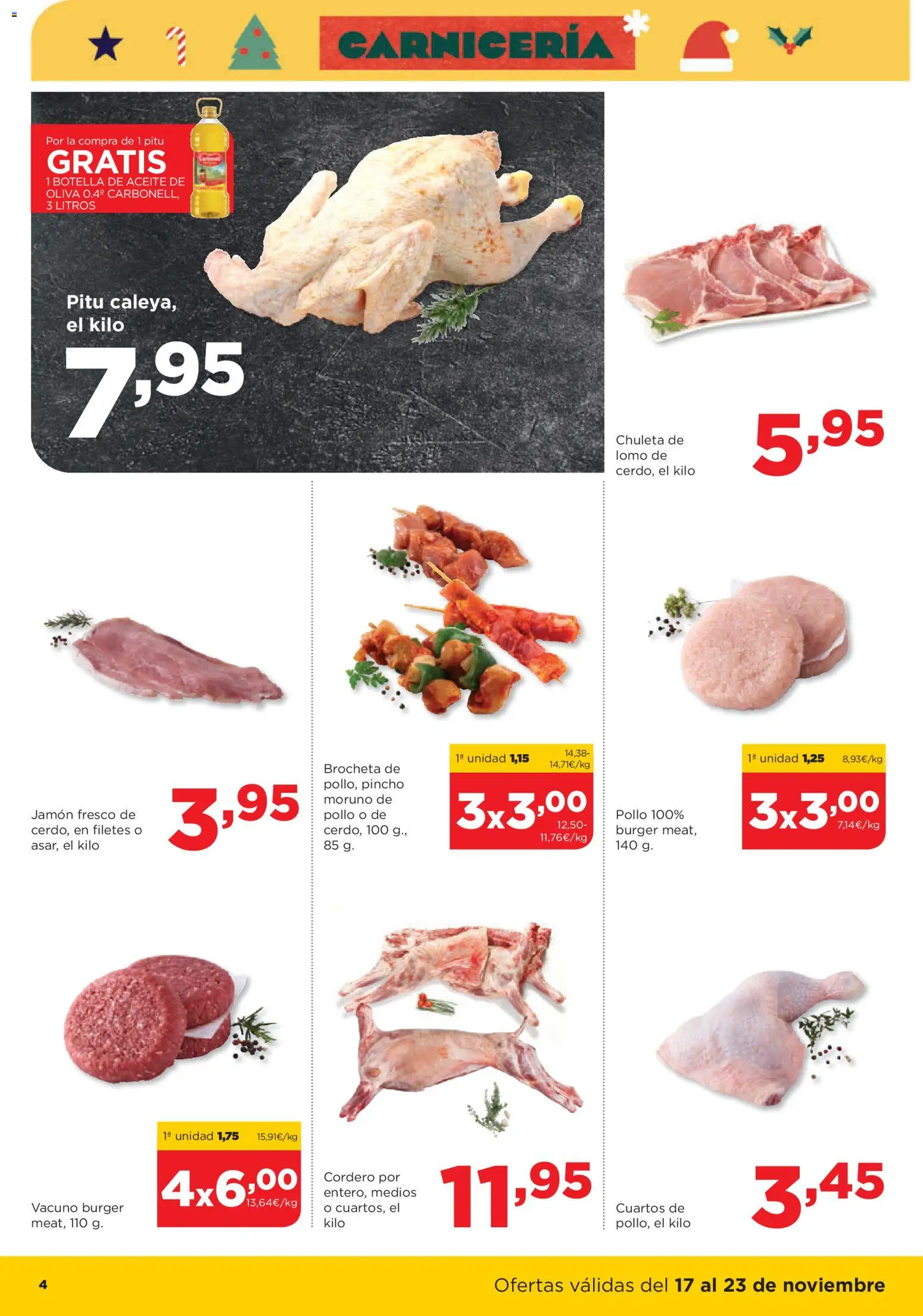 Alimerka folleto Asturias │ válido desde el 17.11.2025 | Página: 4 | Productos: Aceite, Jamón, Aceite de oliva, Φίλτρο καφέ