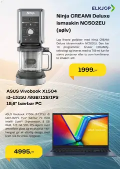 Forhåndsvisning av Elkjøp kundeavis gyldig fra 14.04.2026 | Side: 3 | Produkter: Iskremmaskin, Pc, Thon en boite