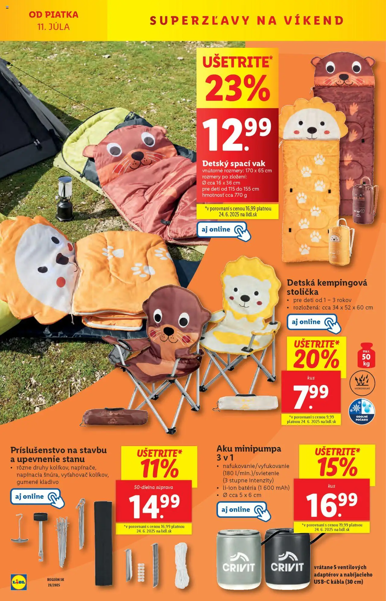 Lidl leták │ platný od 07.07.2025 | Strana: 82 | Produkty: Kempingová stolička, Aku, Batéria