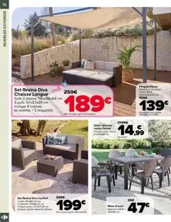 Vista previa Carrefour Jardin válido desde el 13.03.2026 | Página: 16 | Productos: Sombra, Muebles, Cojín, Sofá