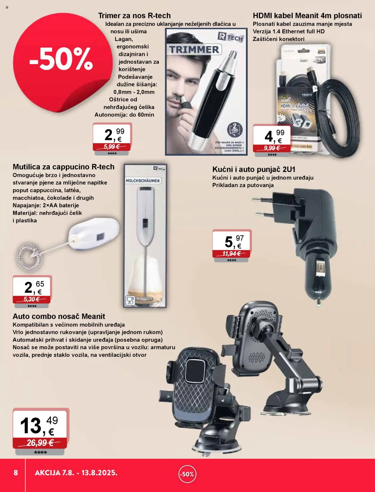 KTC katalog | vrijedi od 07.08.2025 | Stranica: 8 | Proizvodi: Baterije, Trimer, Kabel, Mutilica