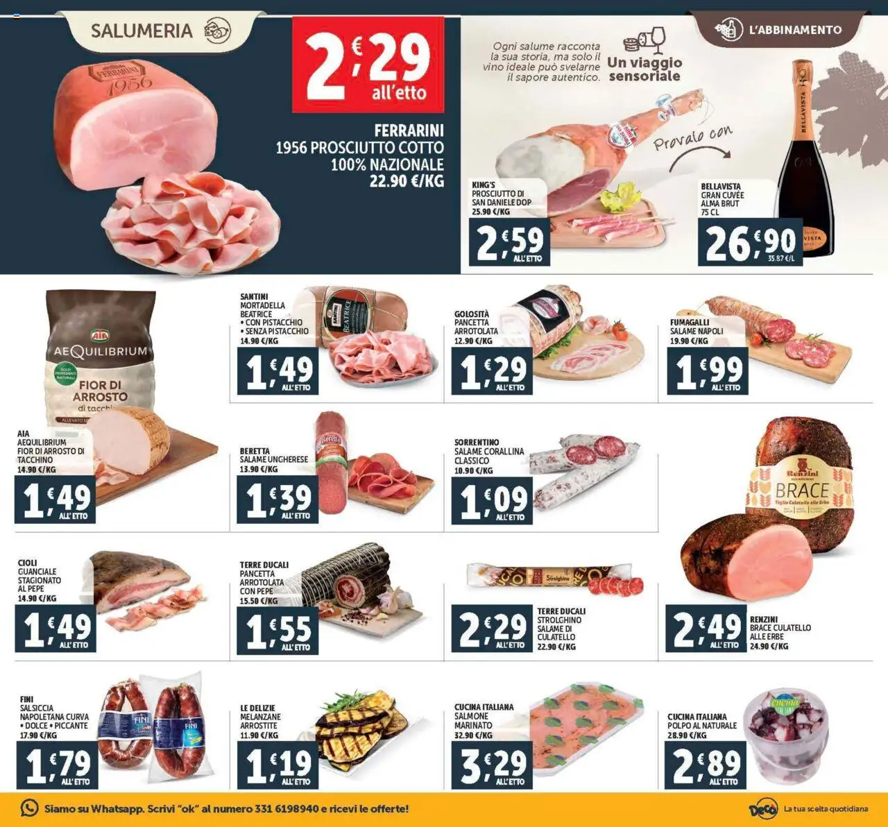 Volantino Decò del 08.08.2025 | Pagina: 3 | Prodotti: Arrosto, Prosciutto Cotto, Salame, Pepe