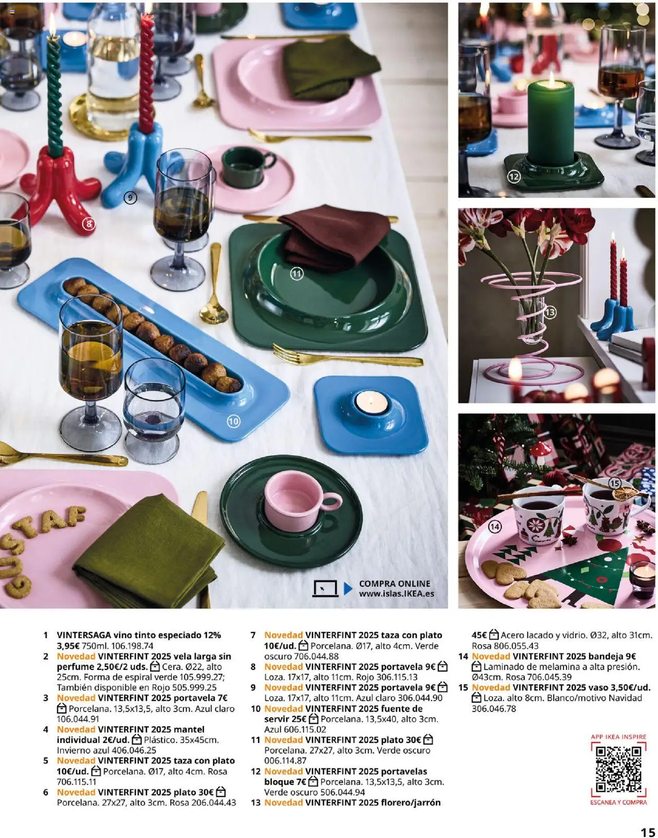 Catálogo IKEA Brochure de navidad │ válido desde el 01.10.2025 | Página: 15 | Productos: Perfume, Mantel, Vino, Bandeja