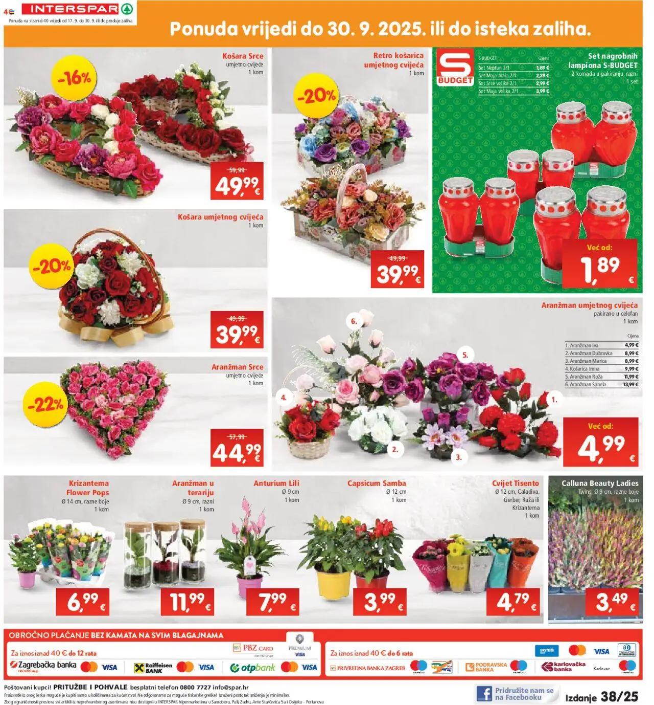 Interspar katalog | vrijedi od 17.09.2025 | Stranica: 42 | Proizvodi: Cvijeće, Košara, Celofan, Telefon