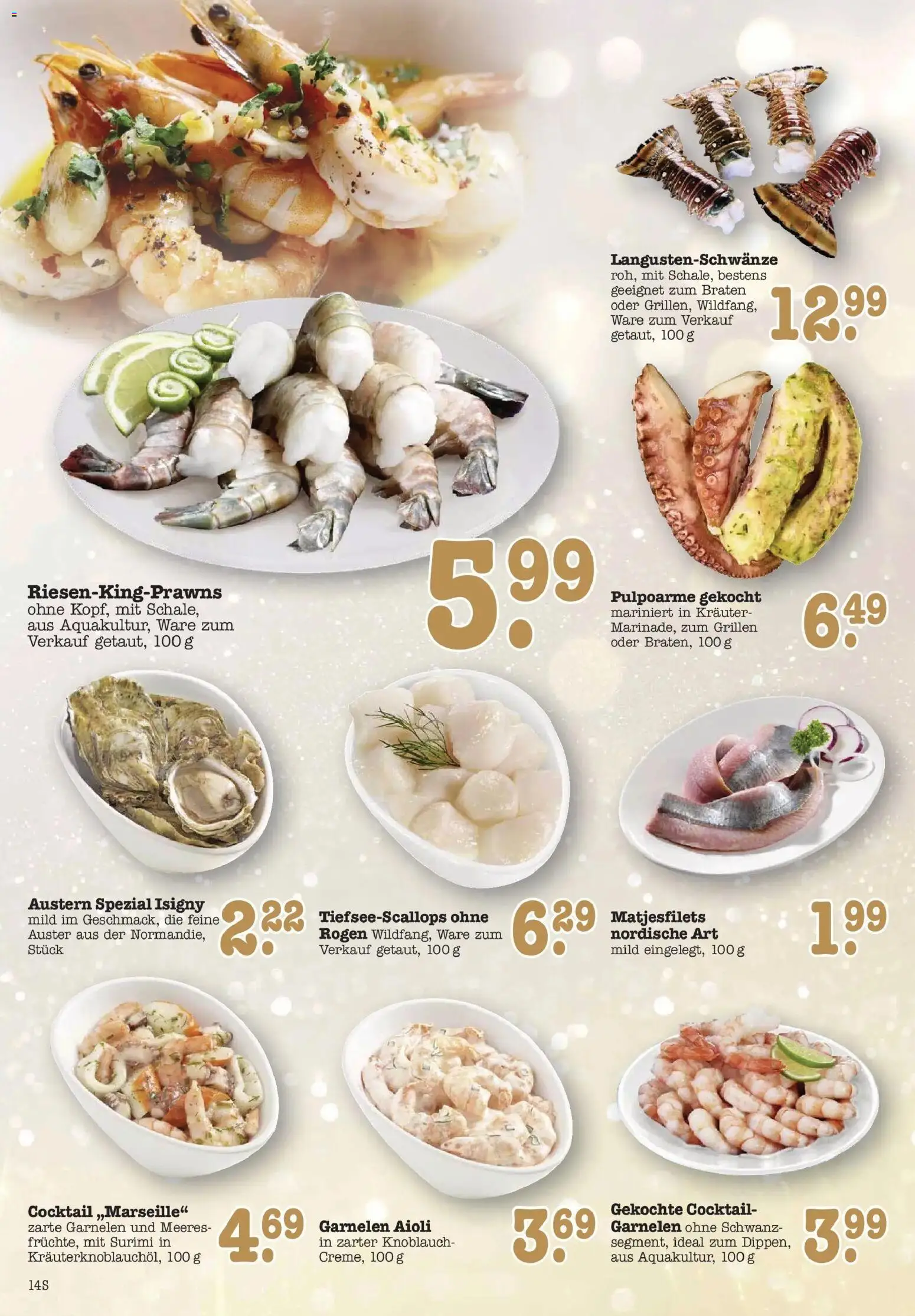 Edeka prospekt Wörth Am Rhein	 – gültig ab 14.12.2025 | Seite: 14 | Produkte: Garnelen, Knoblauch