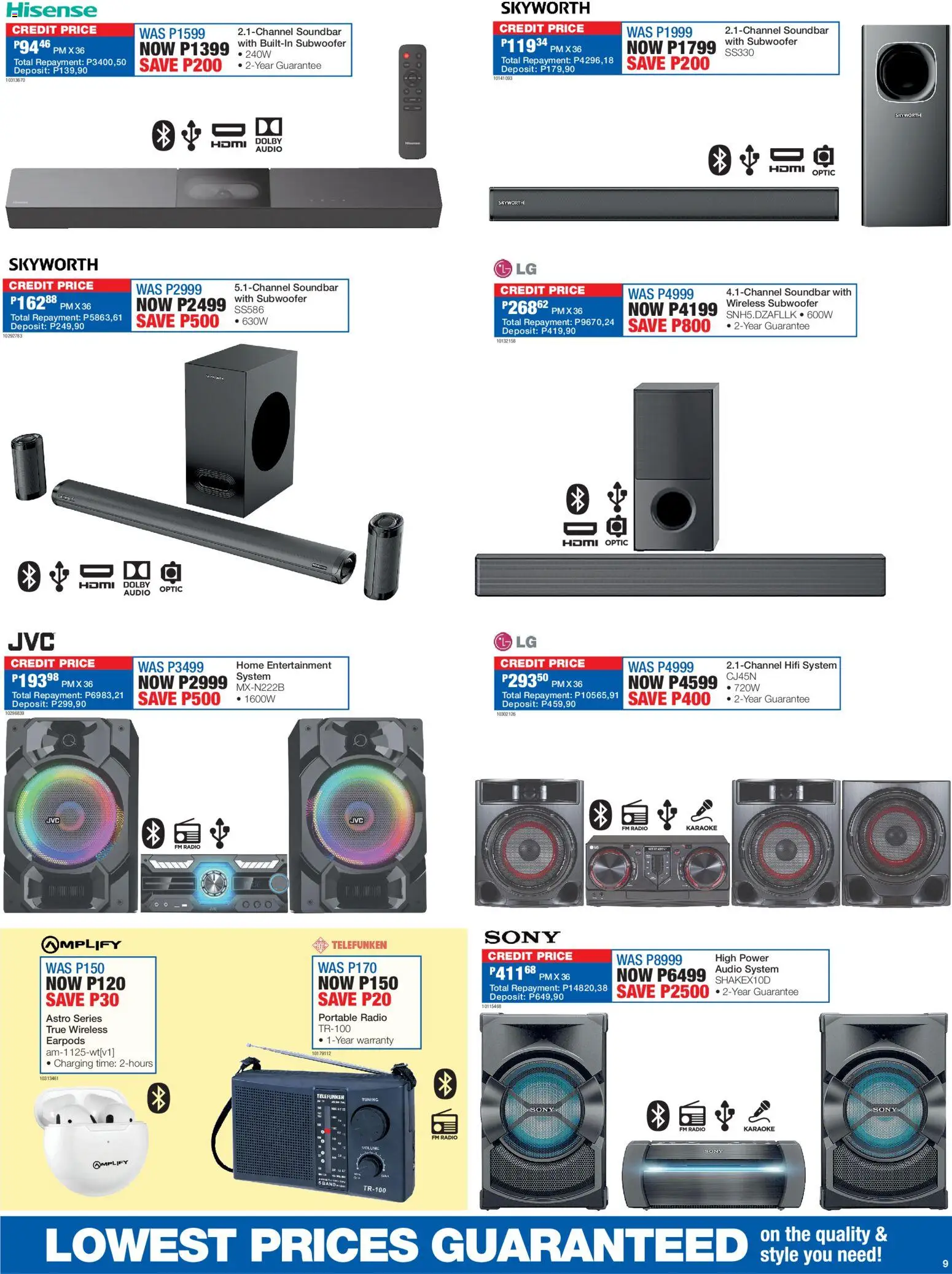 New OK Furniture catalogue – valid from 27.12.2025 | Page: 9 | Products: Audio, Radio, Soundbar, Subwoofer