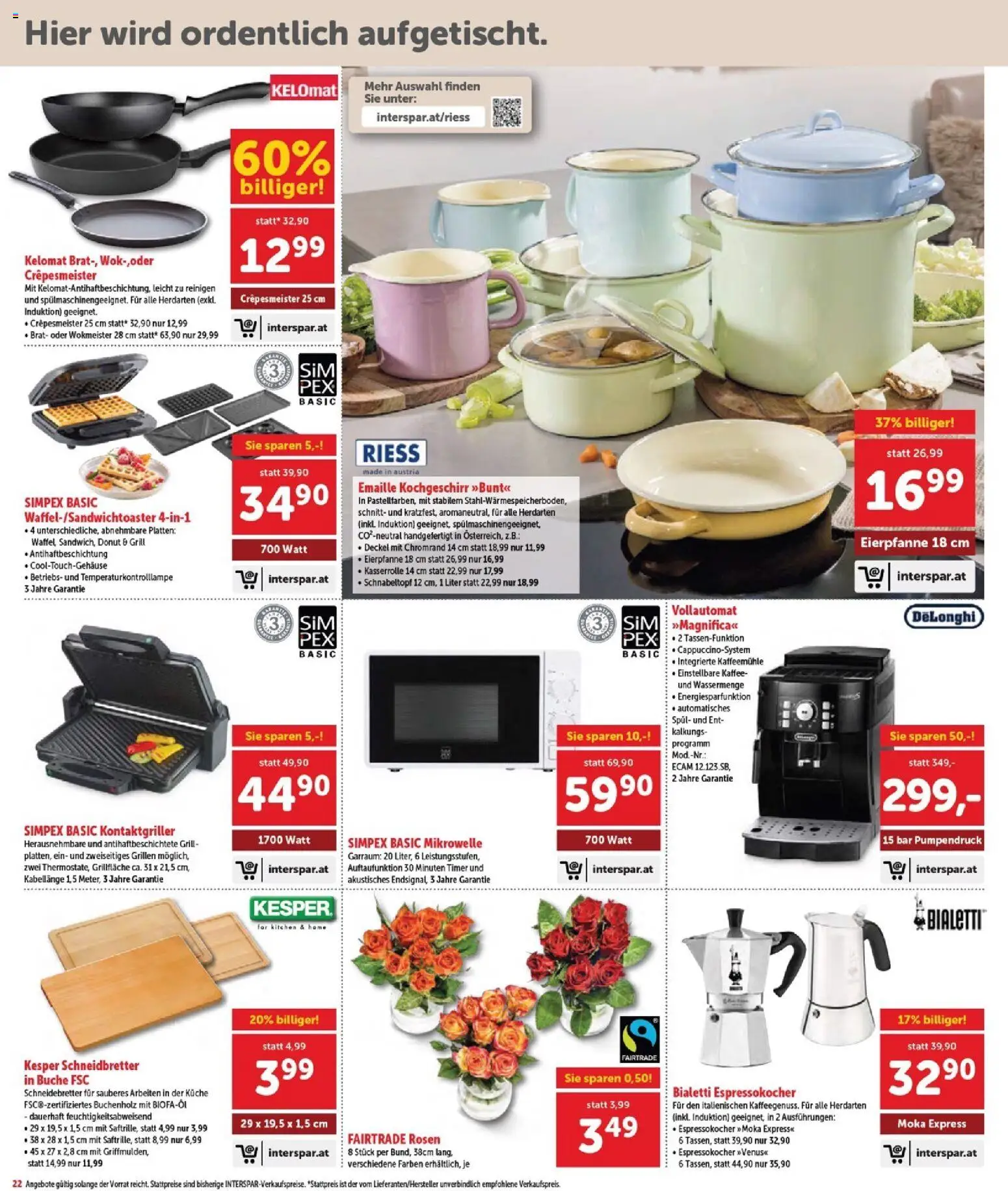 Interspar Flugblatt - Burgenland gültig ab 02.01.2026 | Seite: 22 | Produkte: Mikrowelle, Grill, Kaffee