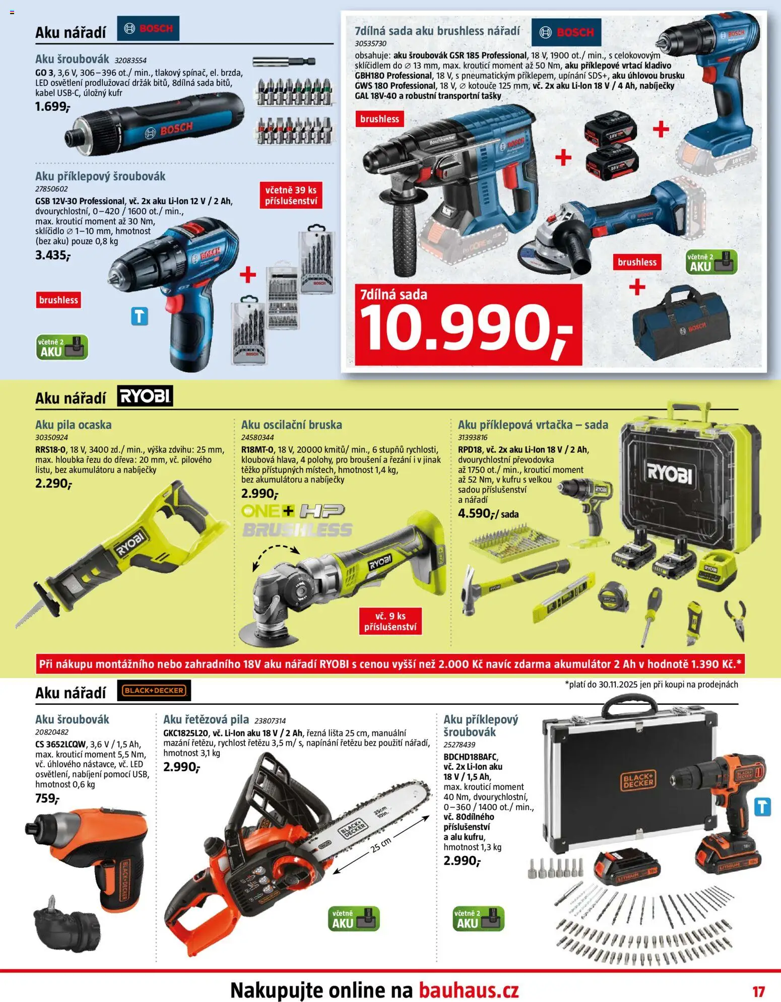 Bauhaus leták od 31.10.2025 | Strana: 17 | Produkty: Kufr, Bruska, Pila, Aku nářadí