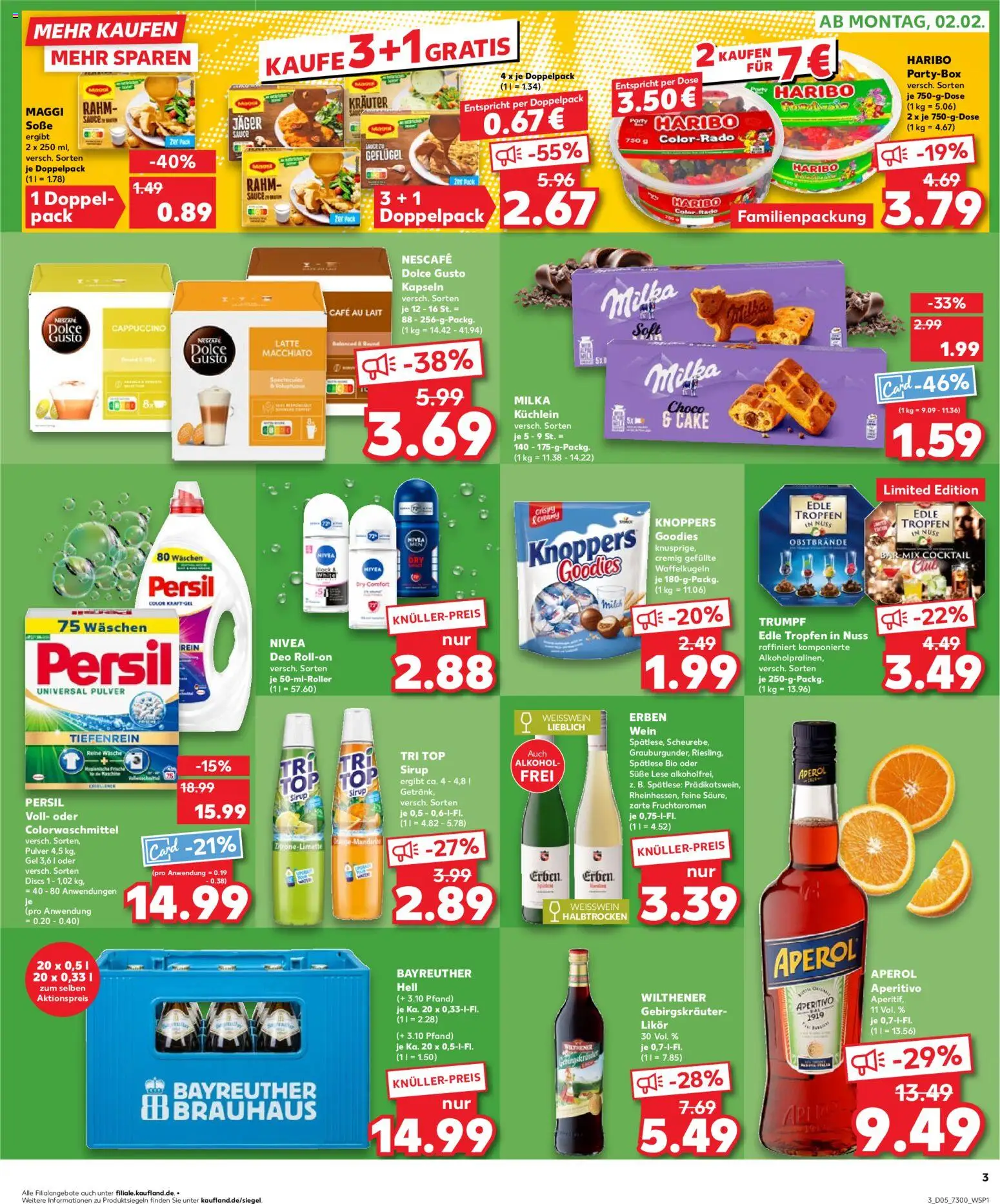 Kaufland prospekt Berlin	 – gültig ab 01.02.2026 | Seite: 3 | Produkte: Likör, Milka, Deo Roll-On, Wein