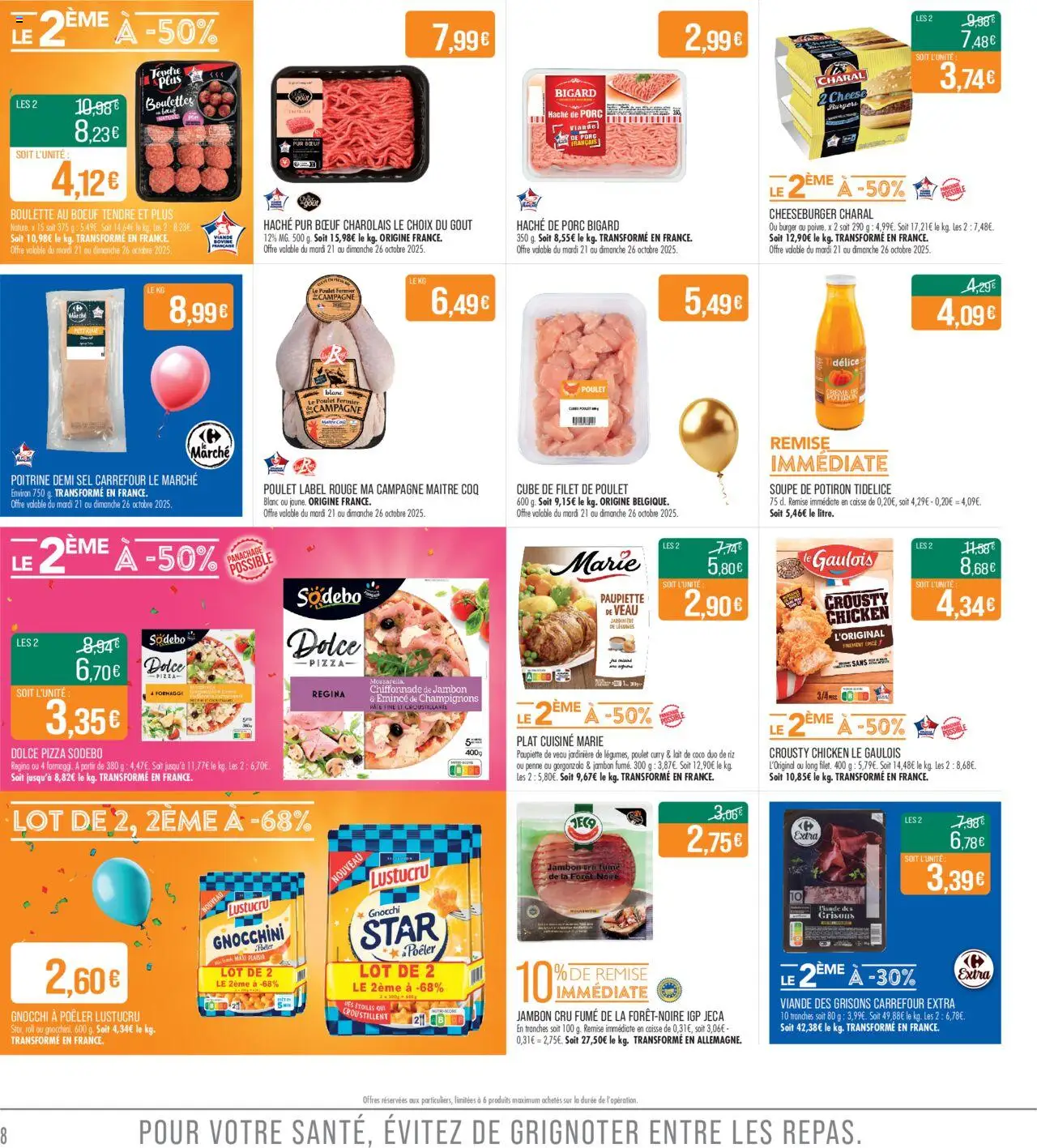{H1} | Page: 8 | Produits: Jambon Cru, Sel, Curry, Lait