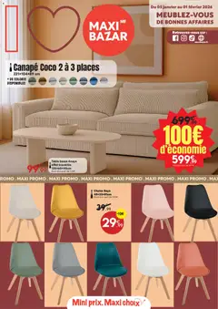 Maxi Bazar - Prévisualisation de Maxi Bazar - Catalogue Meublez-vous de bonnes affaires valide à partir de 05.01.2026