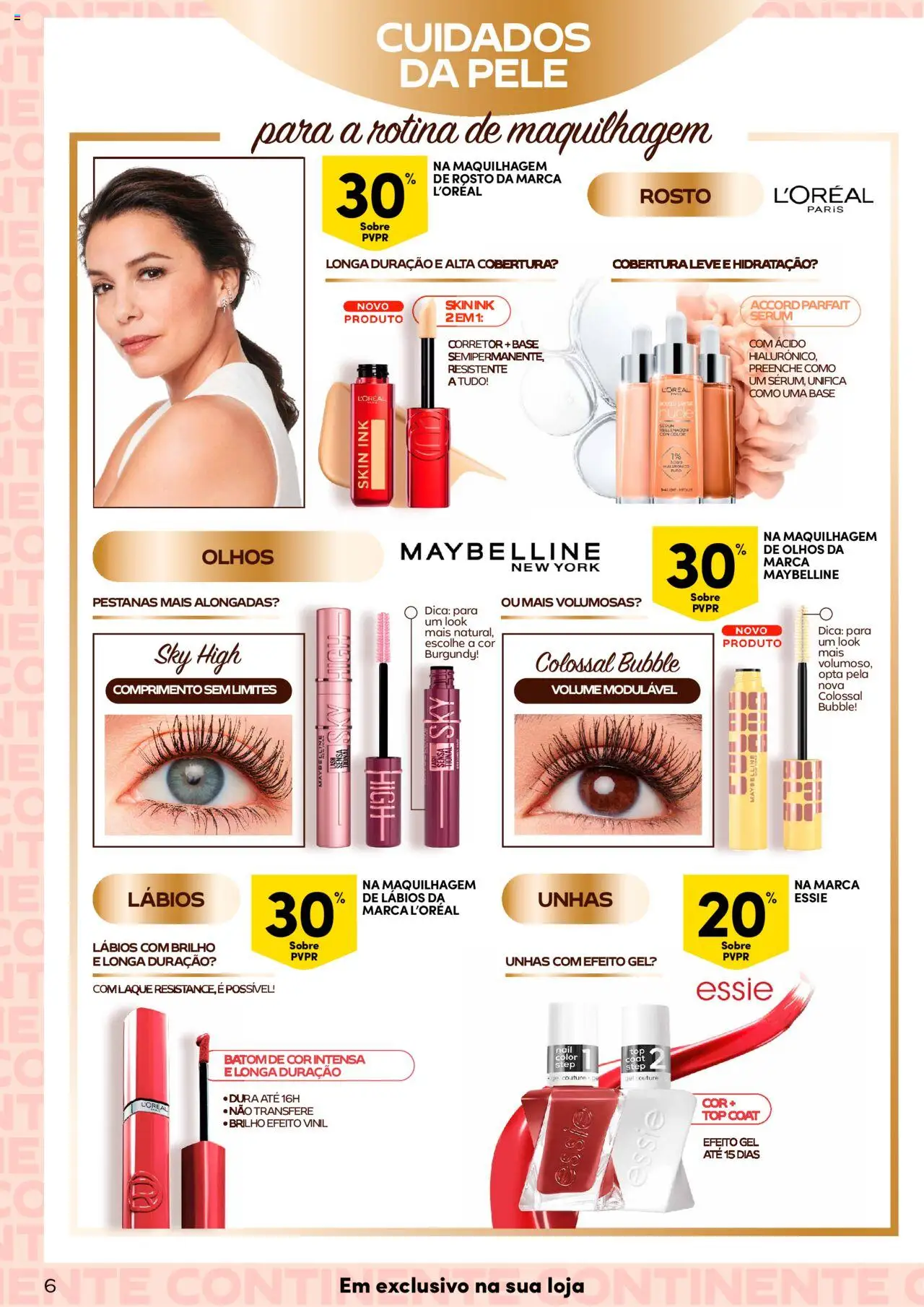 Continente - Beleza: A idade perfeita é agora │ válido de 23.09.2025 | Página: 6 | Produtos: Top, Maquilhagem, Corretor, Sérum