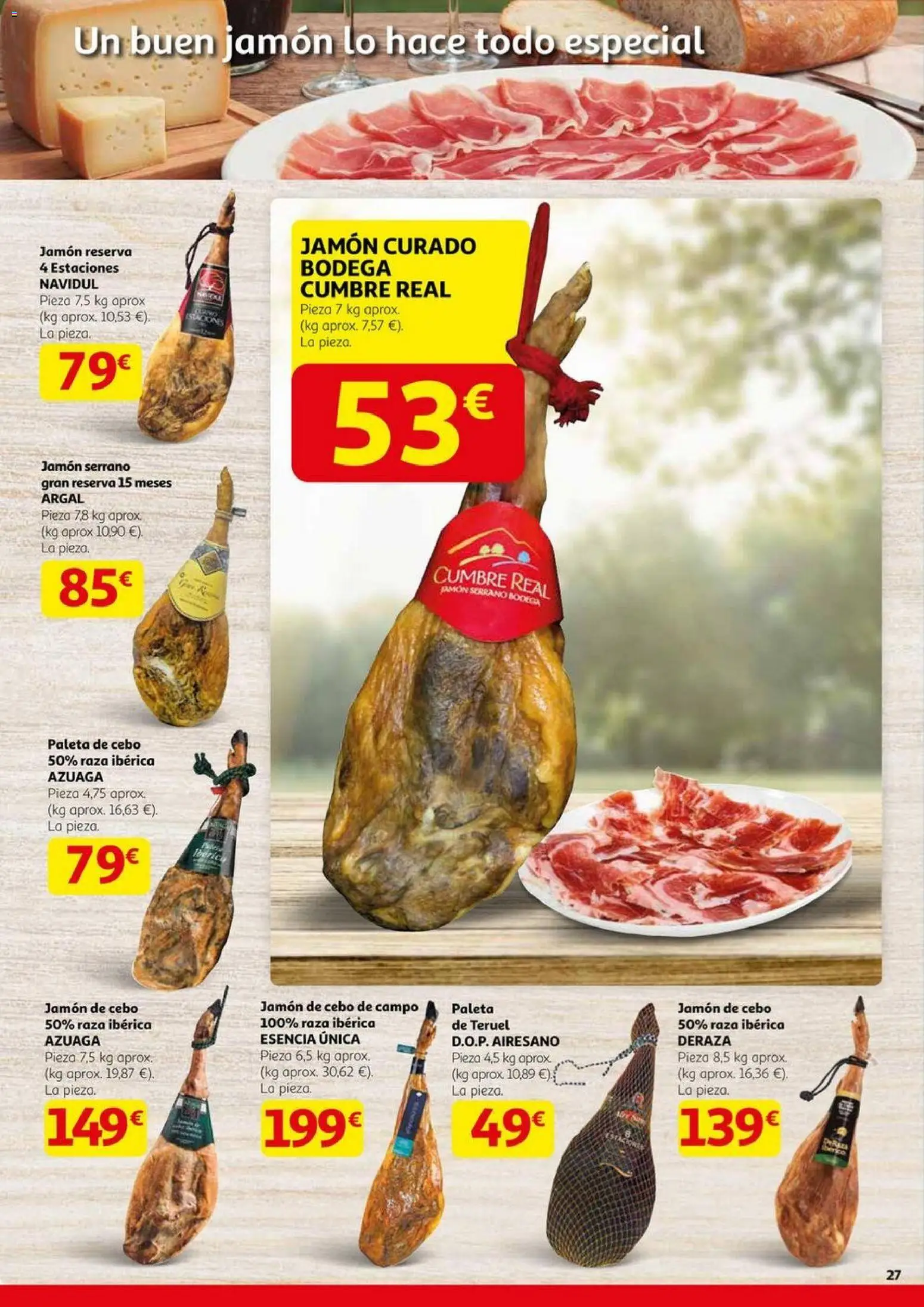 Alcampo - HP Nacional  │ válido desde el 23.10.2025 | Página: 27 | Productos: Jamón serrano, Jamón