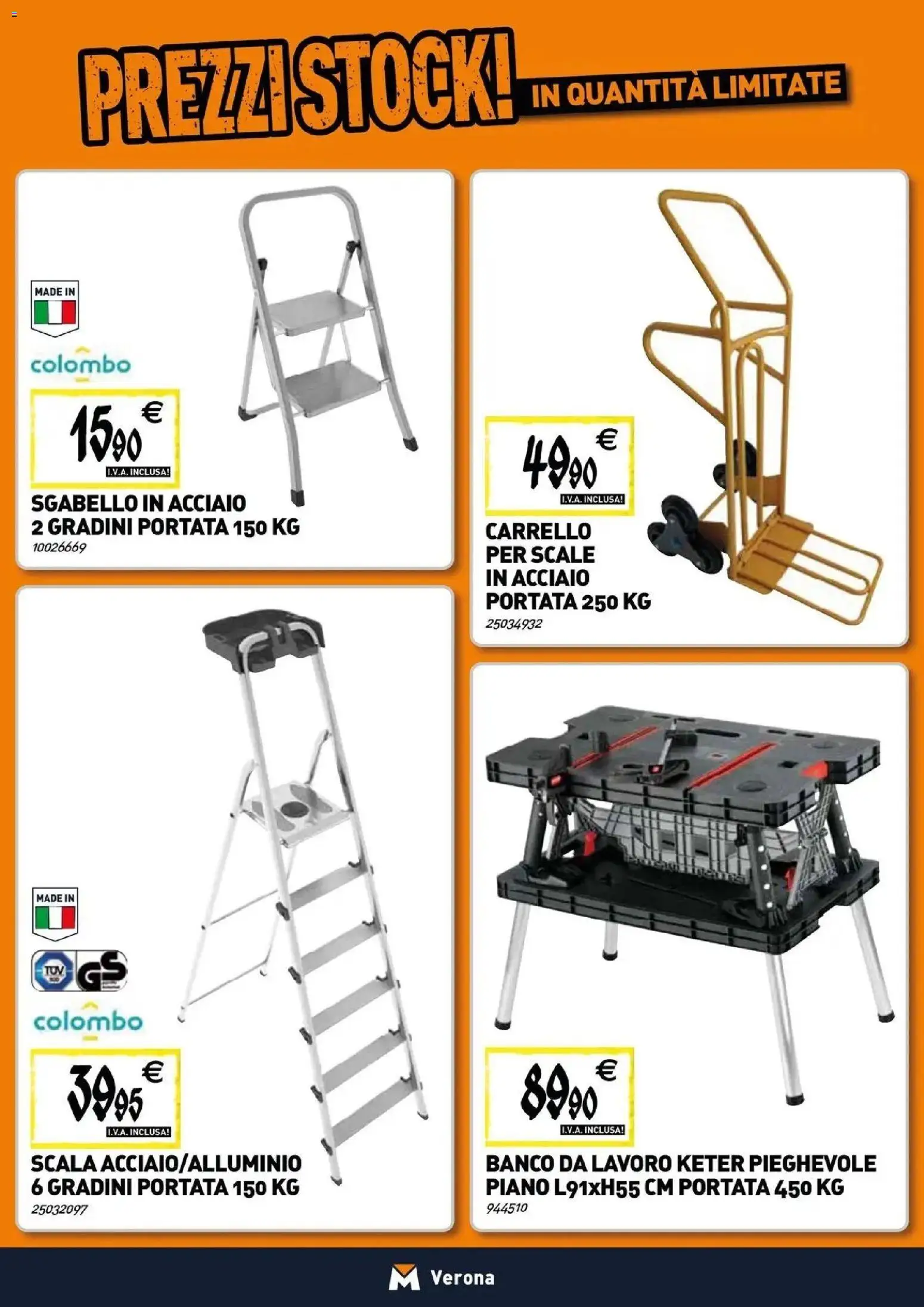 Volantino TECNOMAT del 19.02.2026 | Pagina: 18 | Prodotti: Carrello, Sgabello, Scala