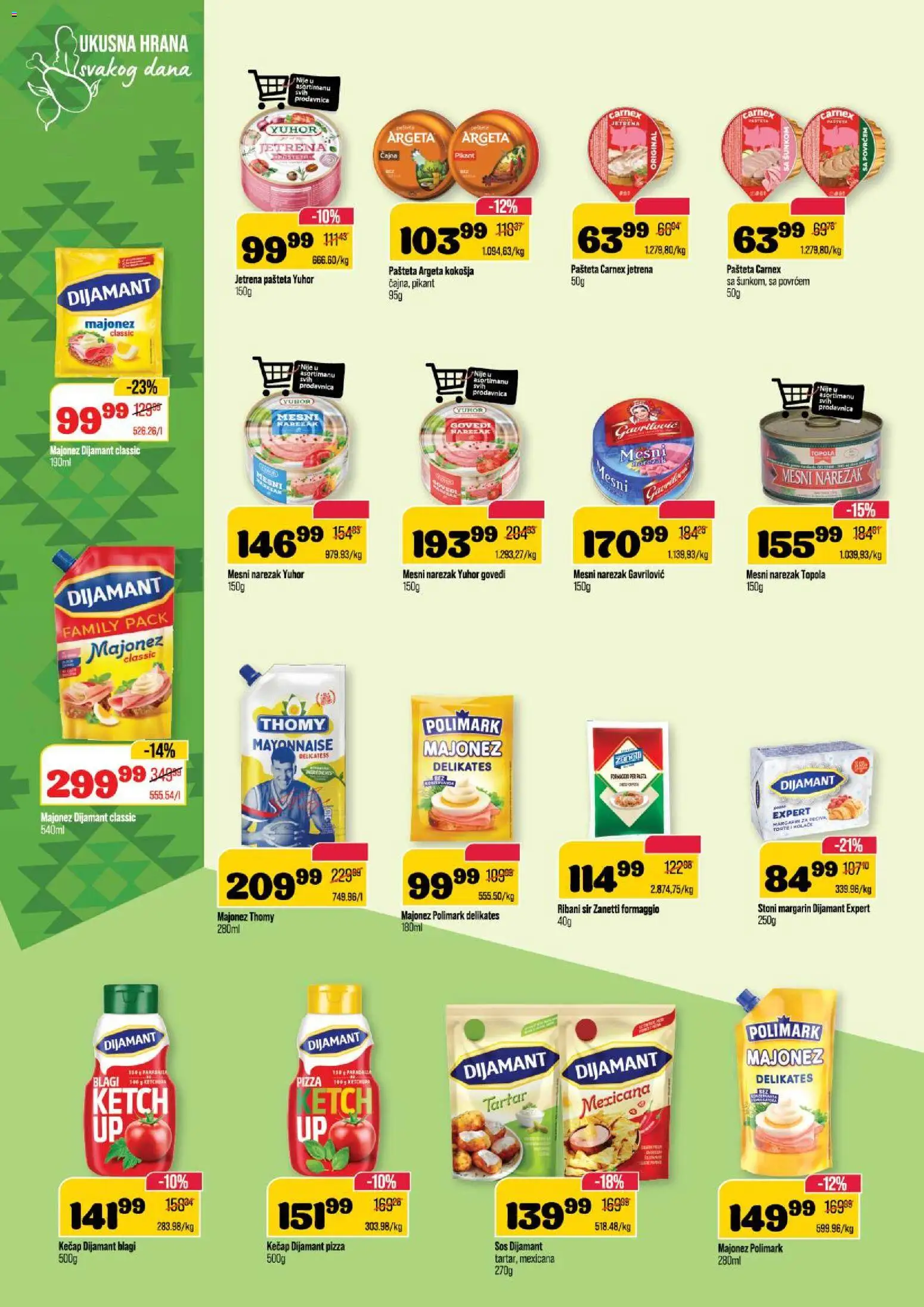 Senta Promet katalog - važi od 17.12.2025 | Strana: 8 | Proizvode: Majonez, Margarin, Mesni narezak, Pašteta