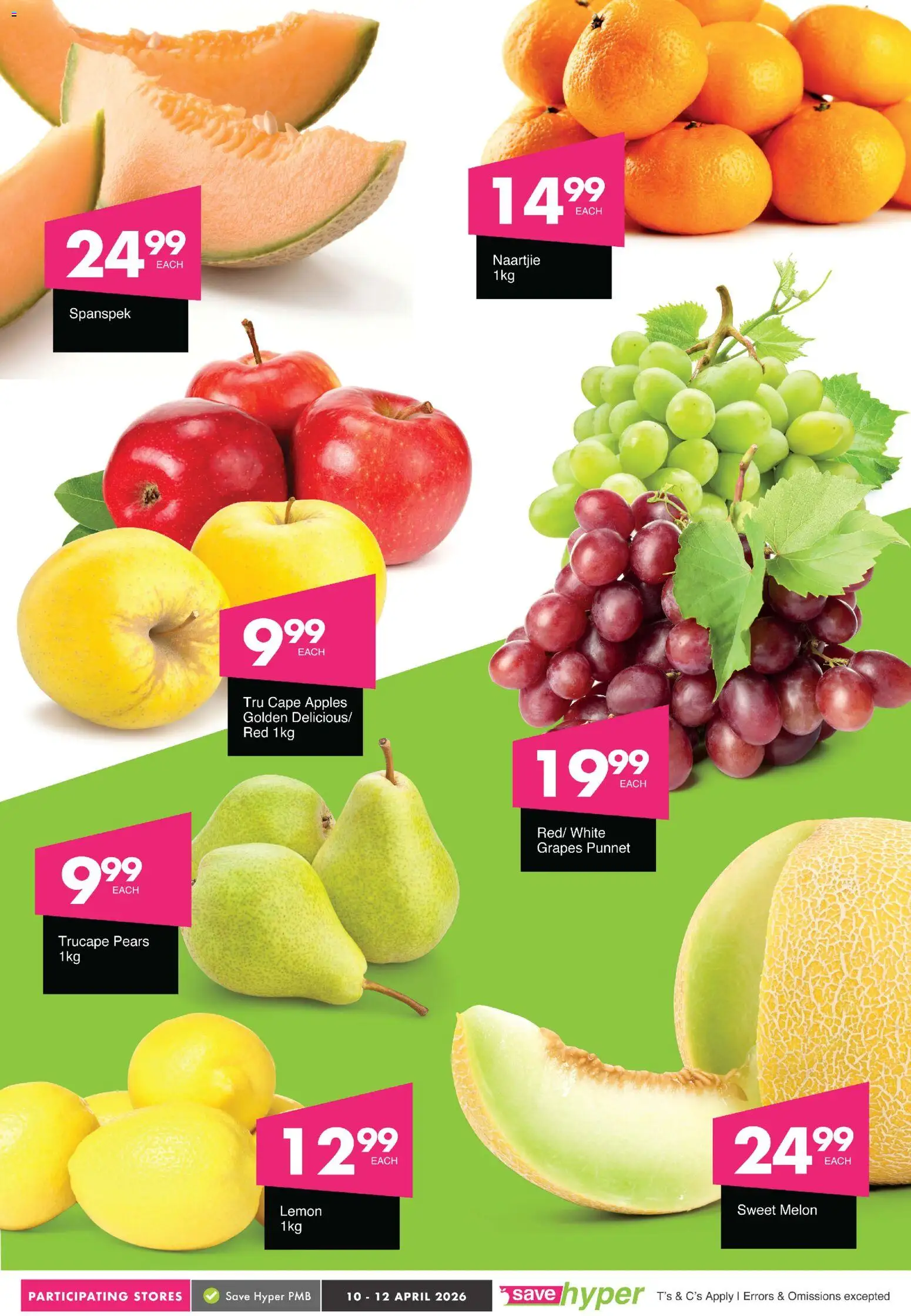 New Save catalogue – valid from 10.04.2026 | Page: 6 | Products: Pears, Apples, Lemon, Grapes