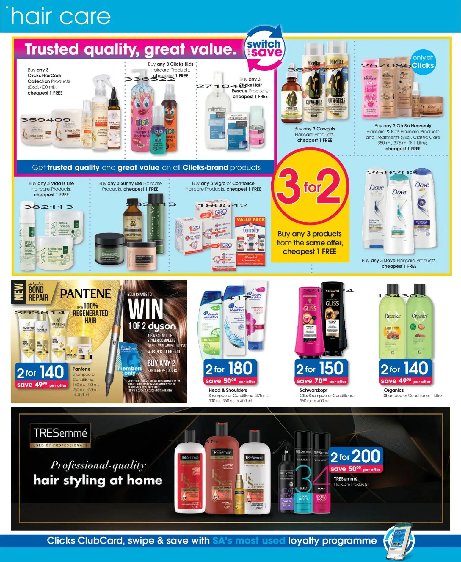 New Clicks catalogue – valid from 09.12.2025 | Page: 18 | Products: Lock, Butter, Switch, Conditioner