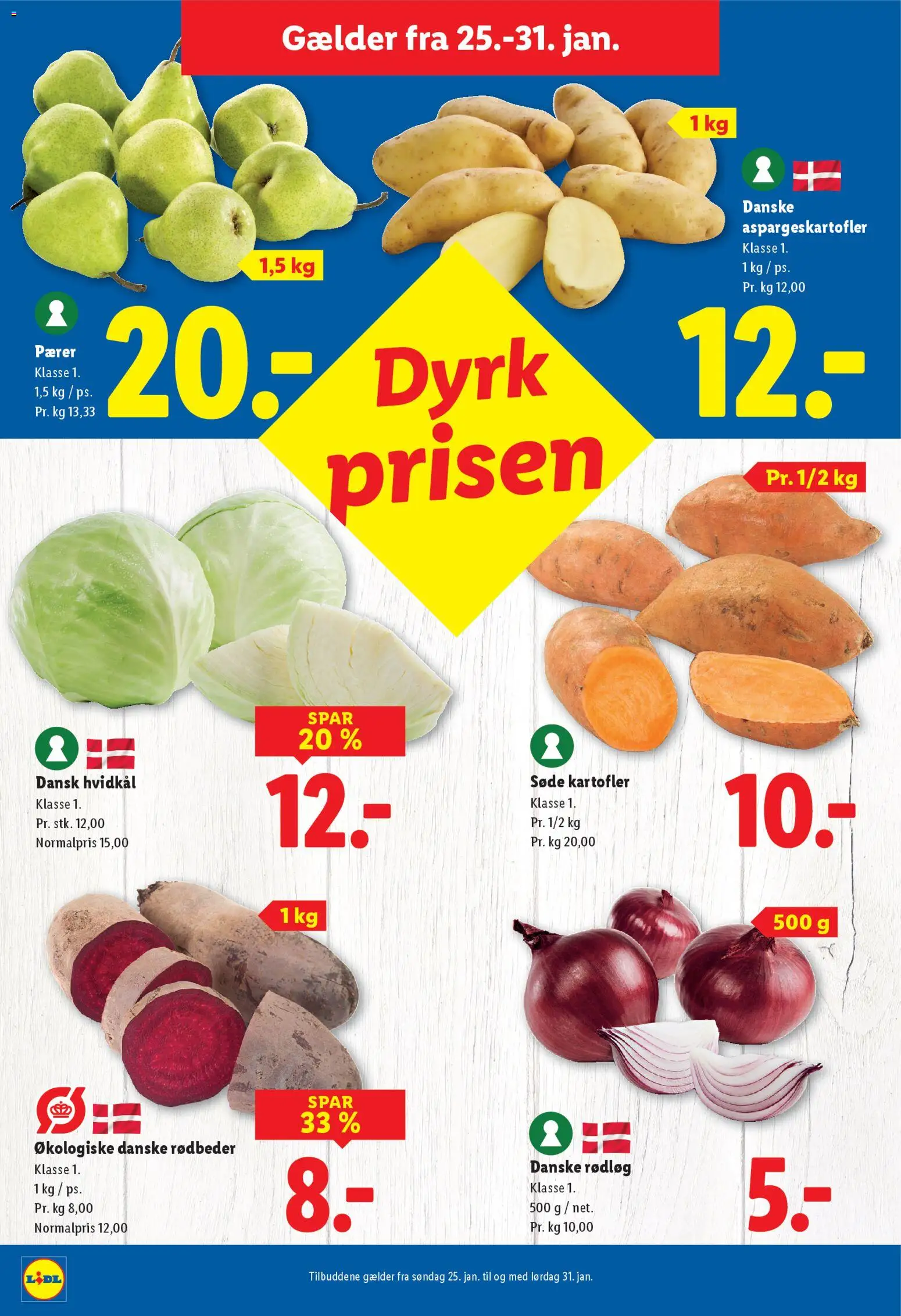 Lidl tilbudsavis – gyldig fra 29.01.2026 | Side: 17 | Produkter: Søde kartofler, Rødløg, Kartofler, Pærer