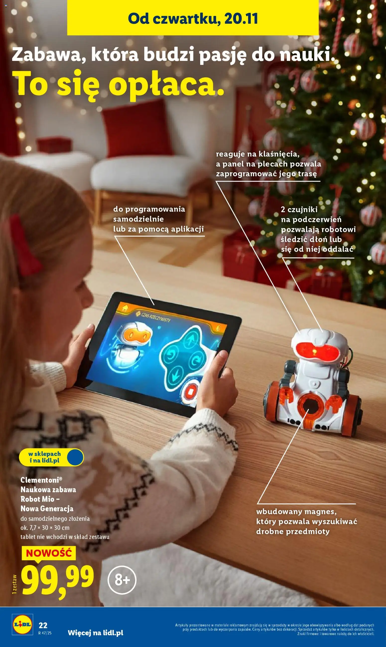 Lidl Katalog zabawek od 03.11.2025 | Strona: 22 | Produkty: Tablet, Robot