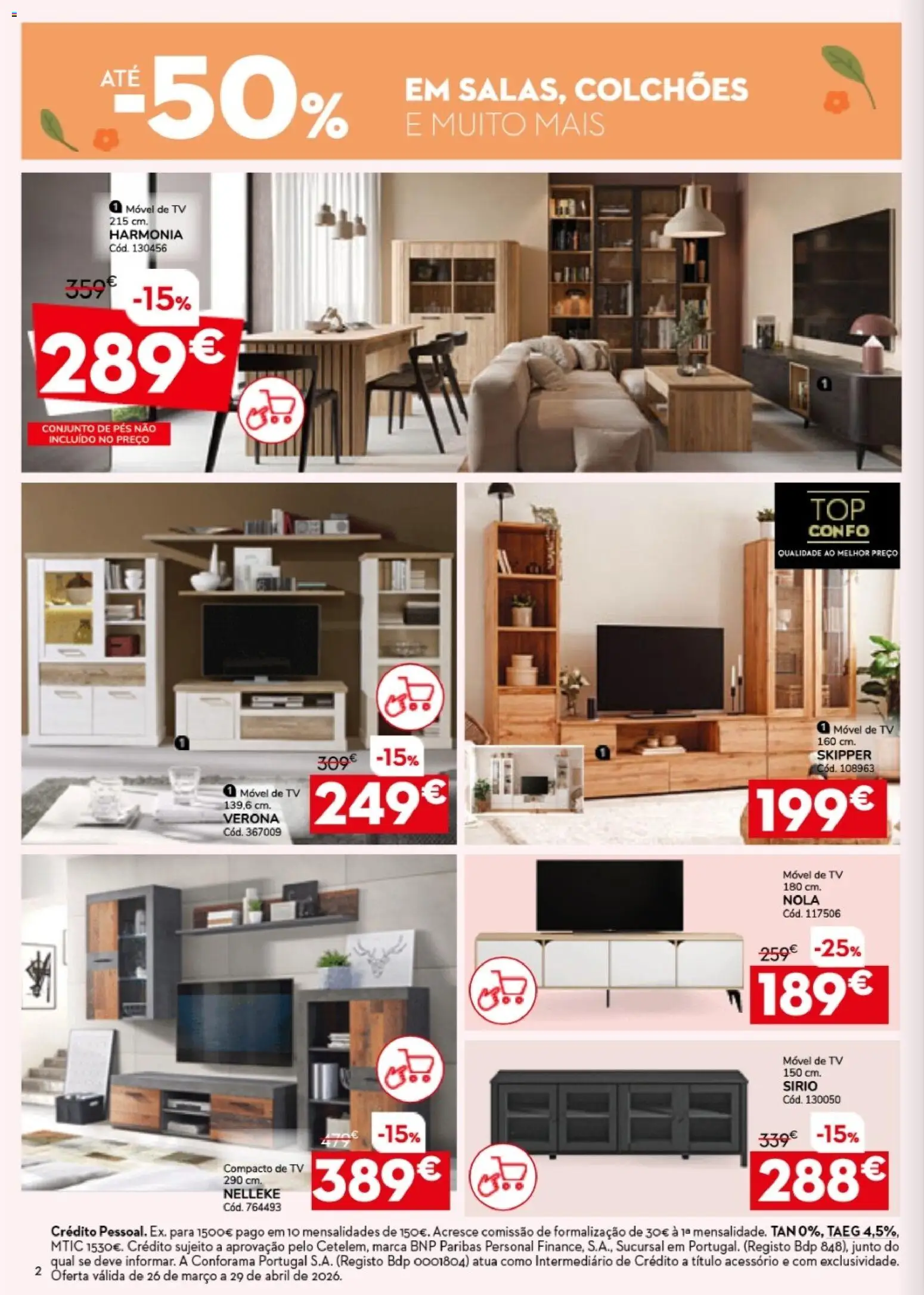 Conforama folheto │ válido de 26.03.2026 | Página: 2 | Produtos: Colchões