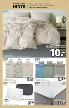 JYSK-mainoslehti voimassa 12.03.2026 alkaen | Sivu: 17 | Tuotteet: Pussilakanasetti, Lakana, Tyynyliina