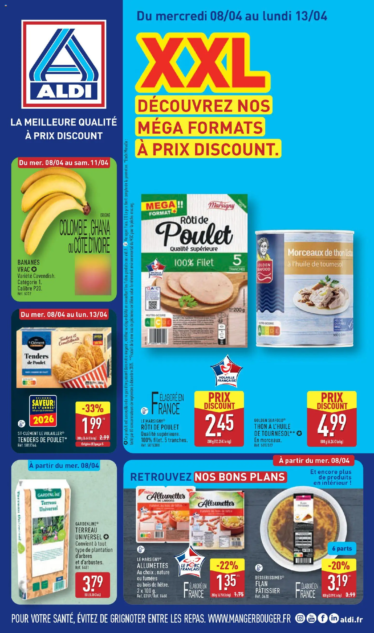 {H1} | Page: 1 | Produits: Pêche, Lardons, Thon, Bananes