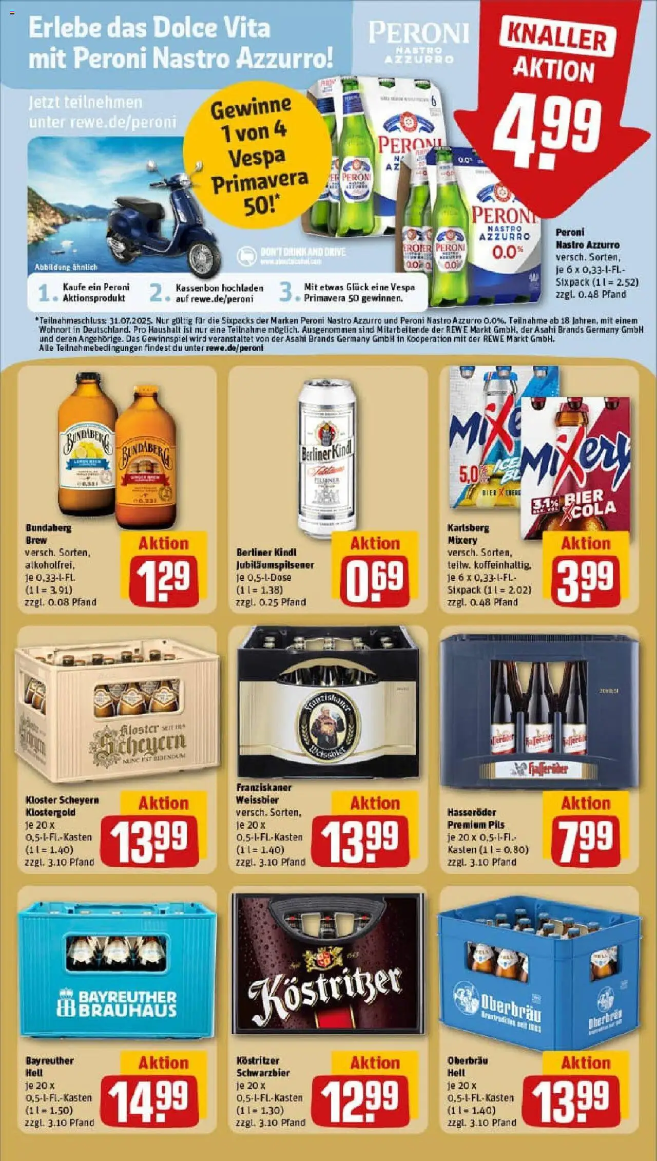 Rewe prospekt Greifswald	 - gültig ab dem 13.07.2025 | Seite: 21 | Produkte: Berliner, Weißbier, Pils, Hasseröder