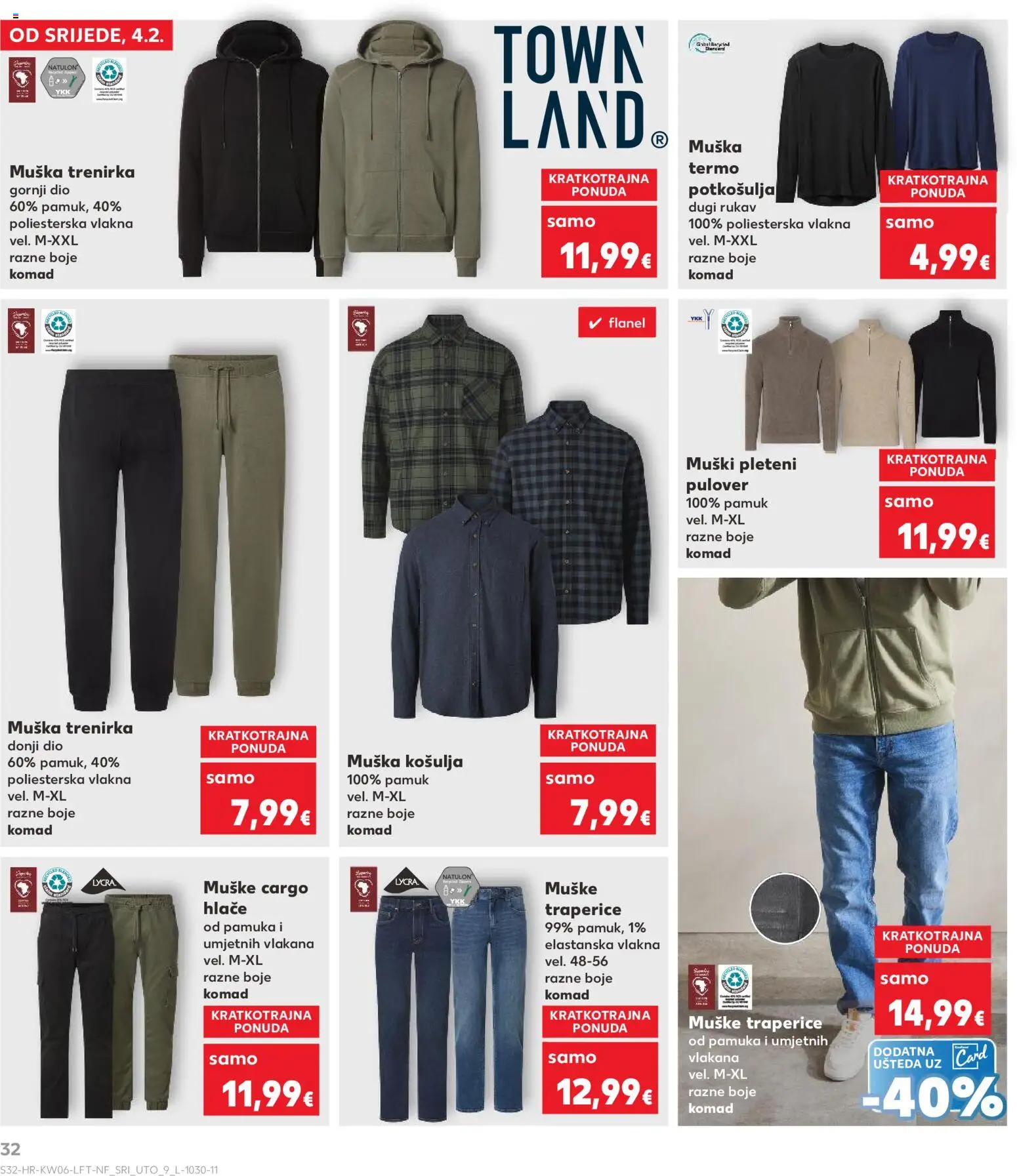 Kaufland katalog | vrijedi od 04.02.2026 | Stranica: 32 | Proizvodi: Košulja, Hlače, Traperice, Trenirka
