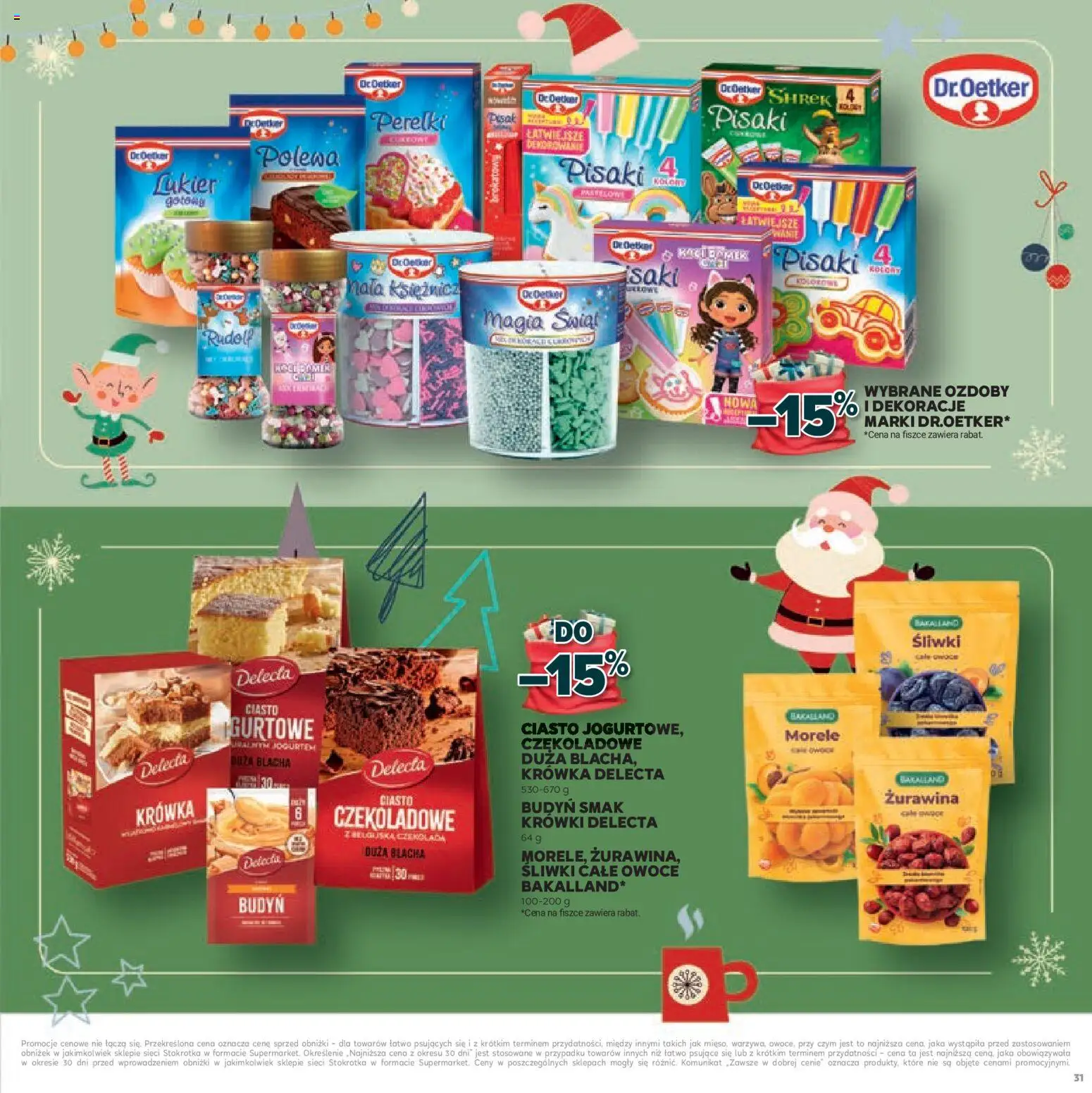 Stokrotka Gazetka - Mikołajki od 20.11.2025 | Strona: 31 | Produkty: Ciasto krówka, Ciasto, Krowka, Żurawina