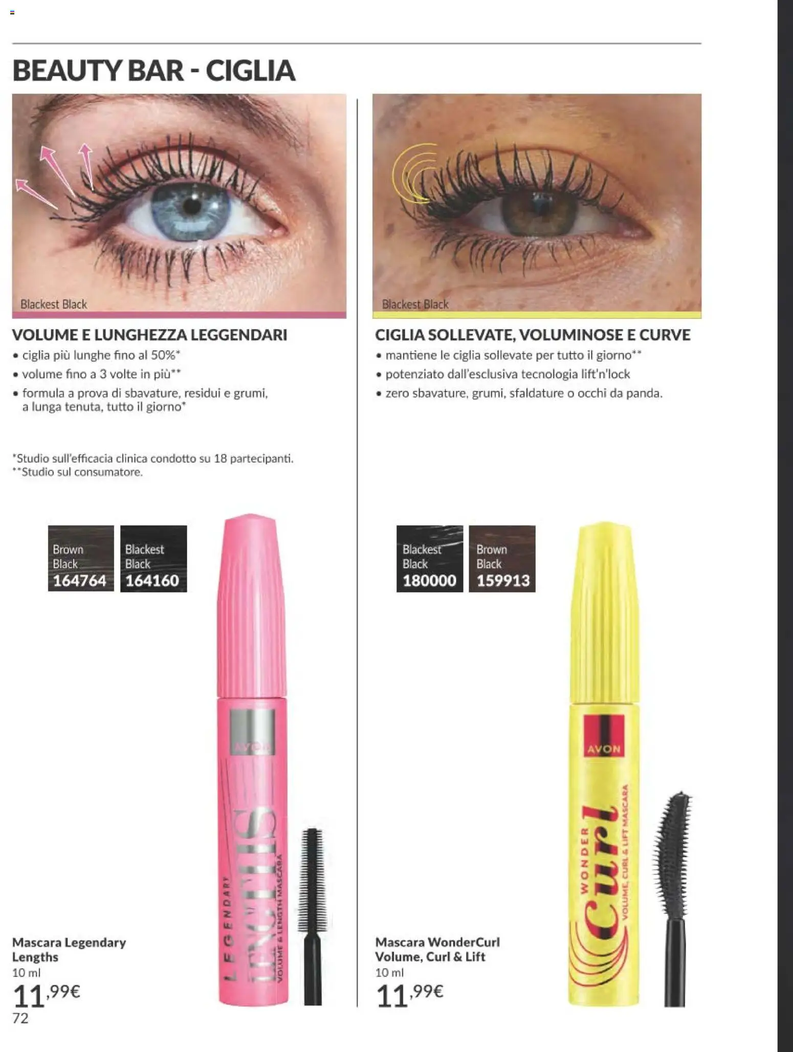 Volantino Avon del 01.12.2025 | Pagina: 72 | Prodotti: Mascara