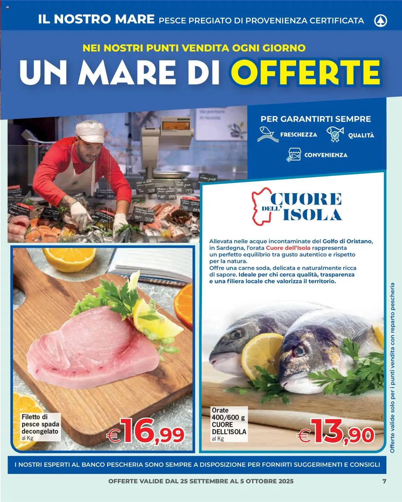 Volantino Eurospar del 25.09.2025 | Pagina: 7 | Prodotti: Pesce, Pesce spada