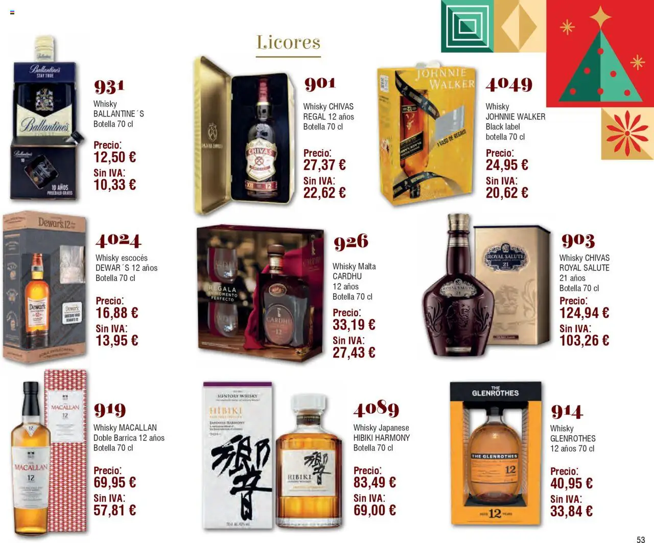 Froiz Catálogo Lotes y Cestas │ válido desde el 16.10.2025 | Página: 53 | Productos: Whisky