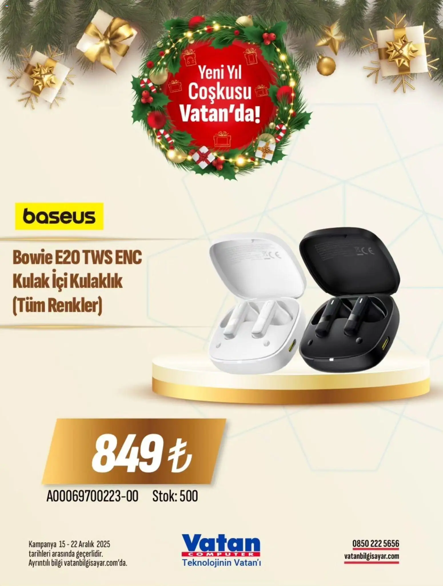 Vatan Bilgisayar İndirim - 15.12.2025 tarihinden itibaren geçerlidir | Sayfa: 6 | Ürünler: Kulaklık