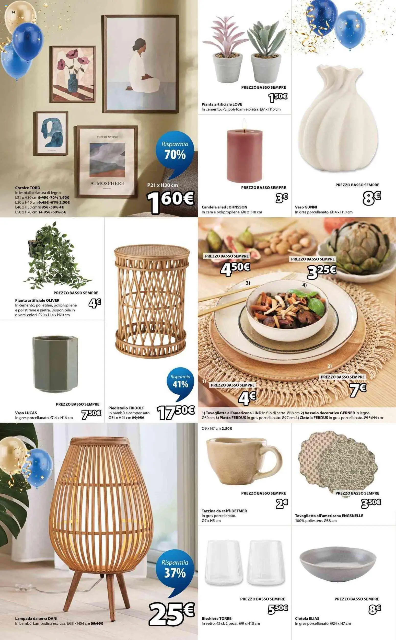 Volantino JYSK del 17.04.2026 | Pagina: 14 | Prodotti: Caffè, Piatto, Vassoio, Lampada