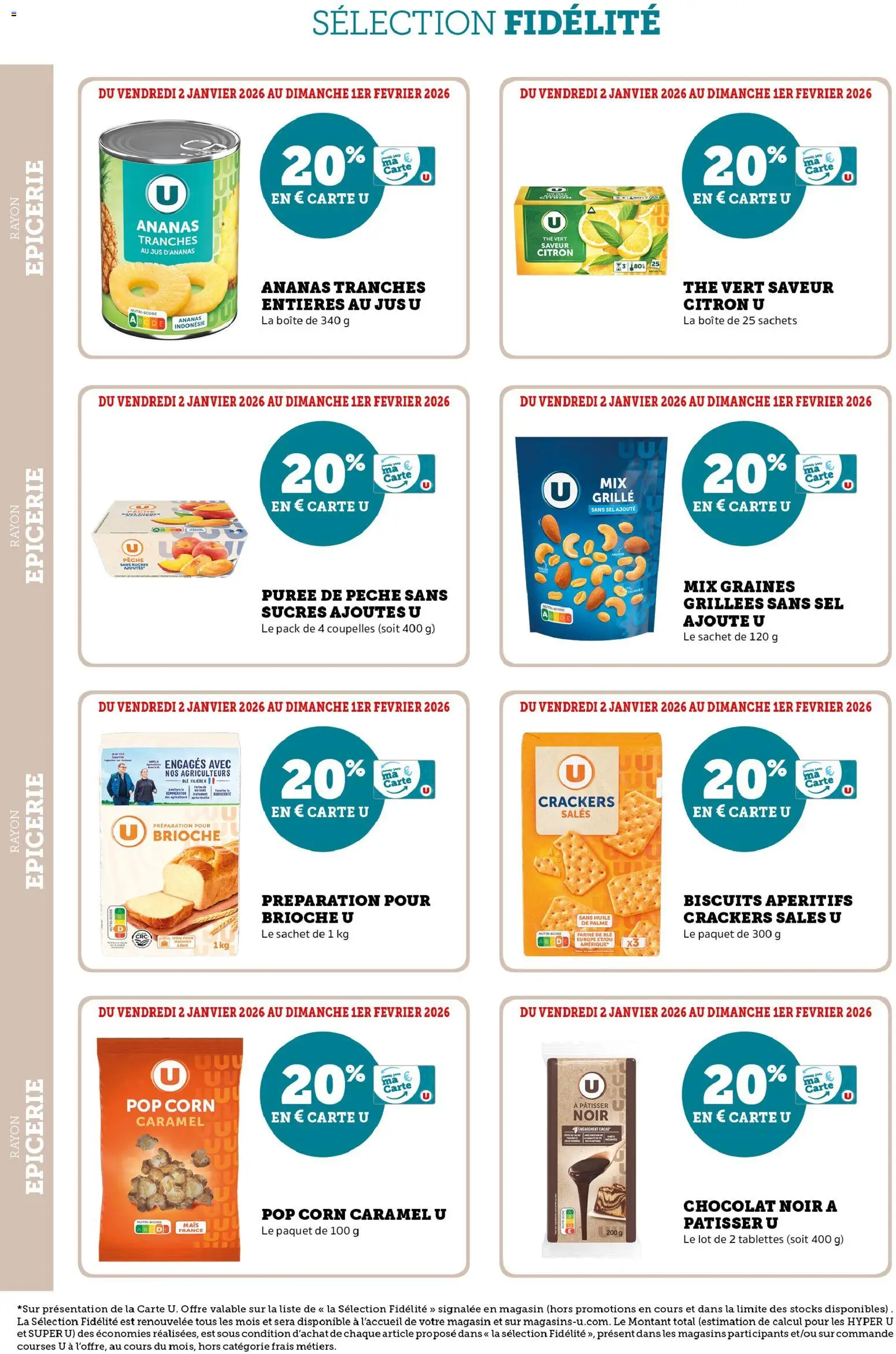 {H1} | Page: 6 | Produits: Farine, Mais, Chocolat, Jus