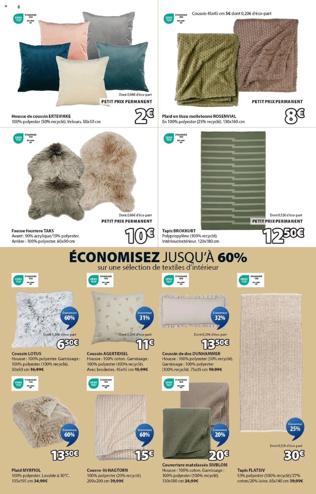 {H1} | Page: 8 | Produits: Couverture, Tapis