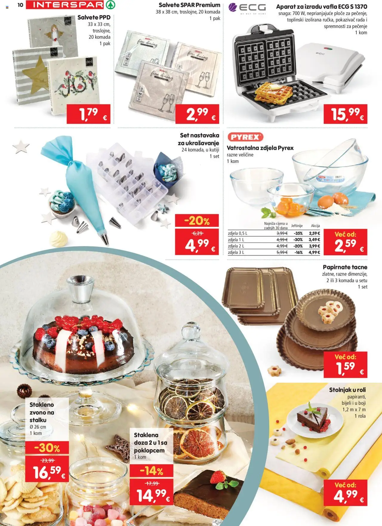 Interspar katalog | vrijedi od 08.10.2025 | Stranica: 10 | Proizvodi: Salvete, Stolnjak, Zdjela