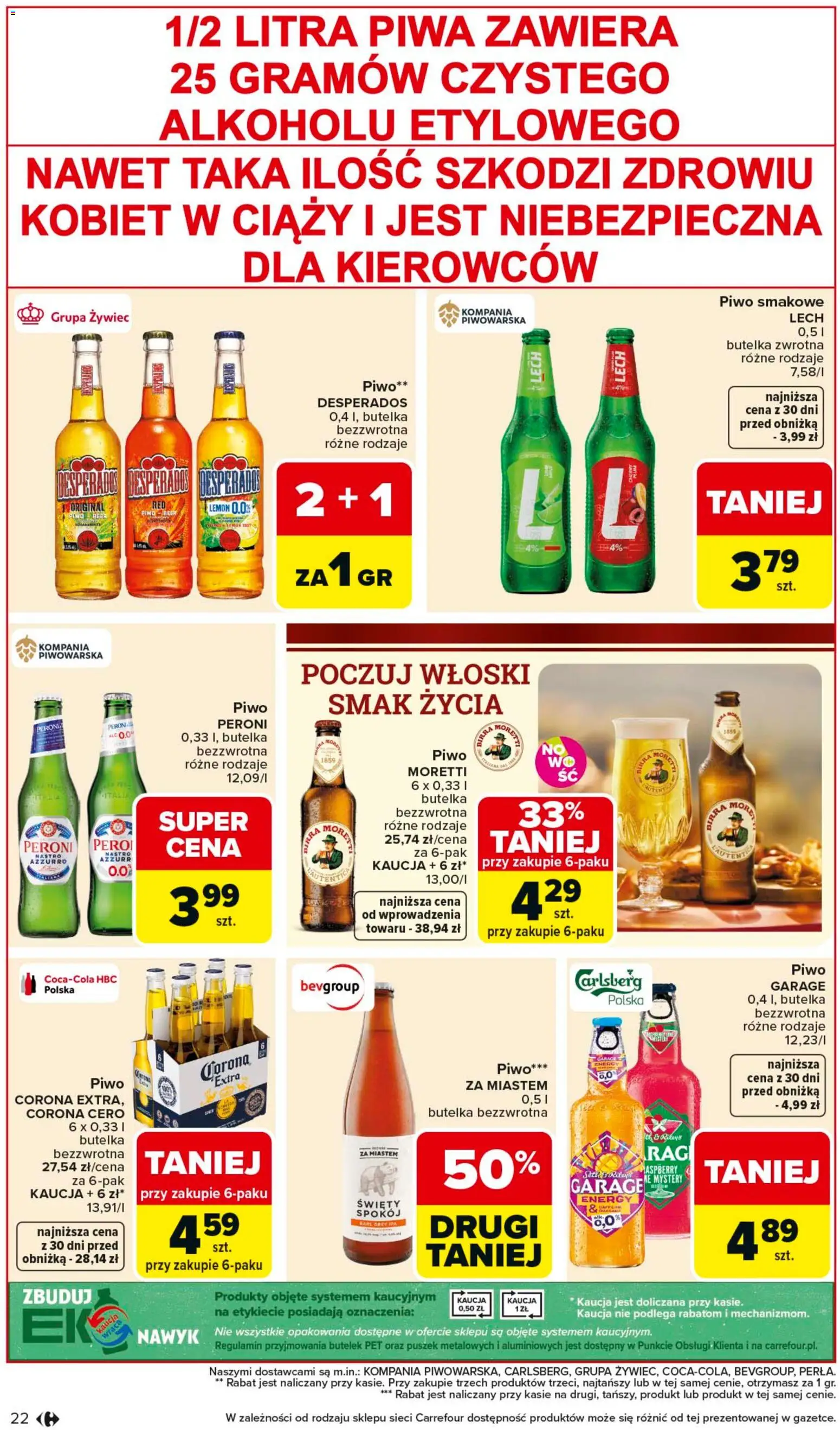 Carrefour gazetka - Misja:Grill Cię wzywa od 23.04.2026 | Strona: 22 | Produkty: Piwo