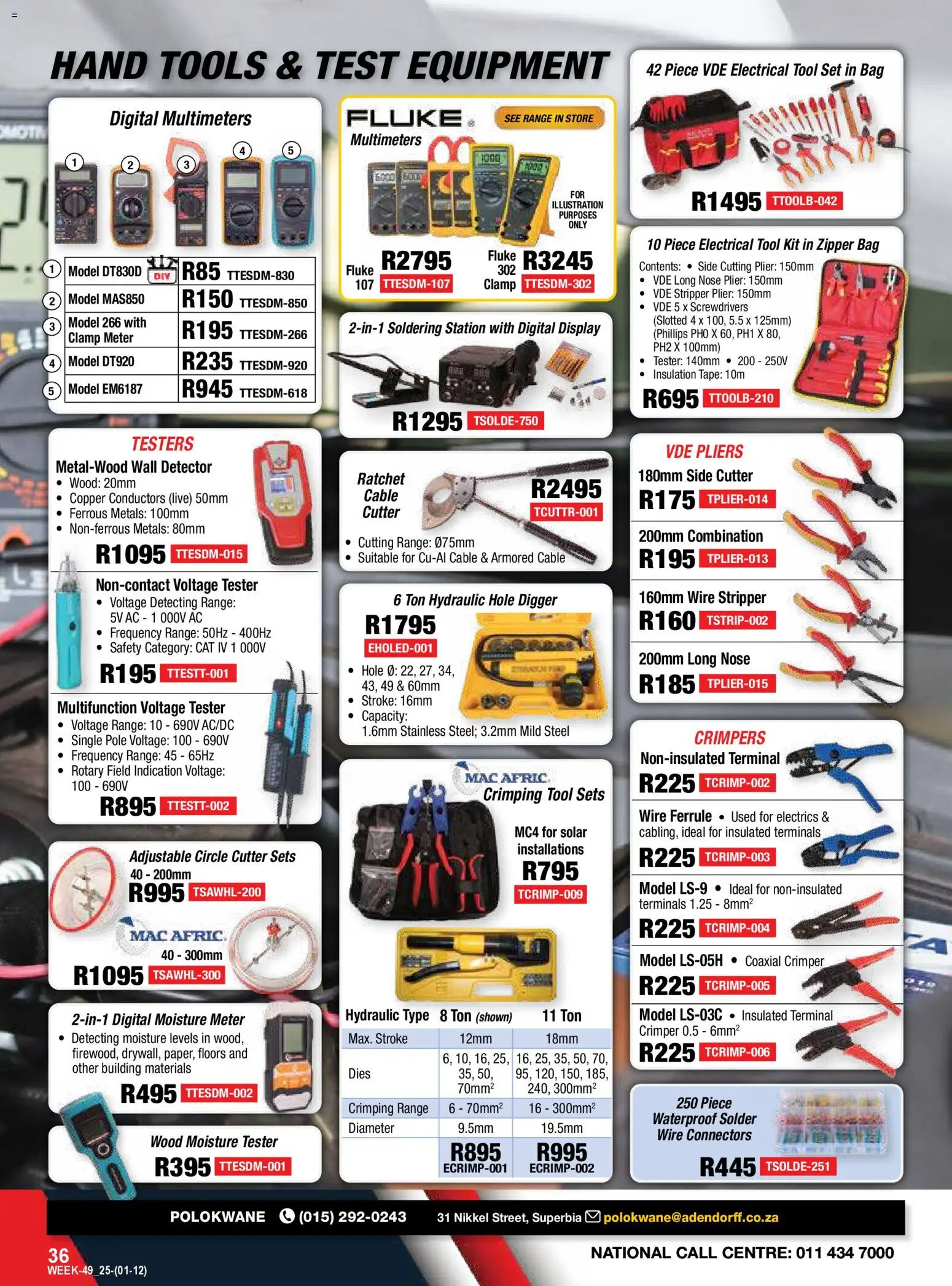 New Adendorff catalogue – valid from 01.12.2025 | Page: 38 | Products: Cable, Bag, Cutter, Tape