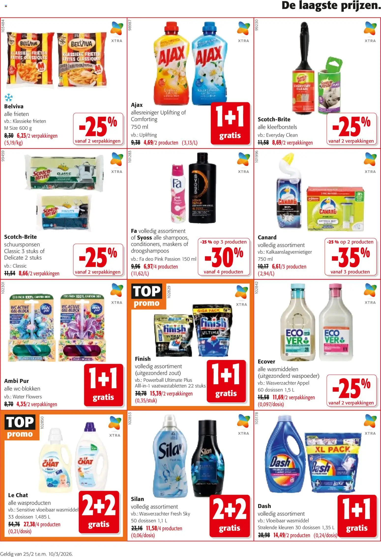 {H1} | Pagina: 12 | Producten: Friet, Allesreiniger, Appel, Wasmiddel