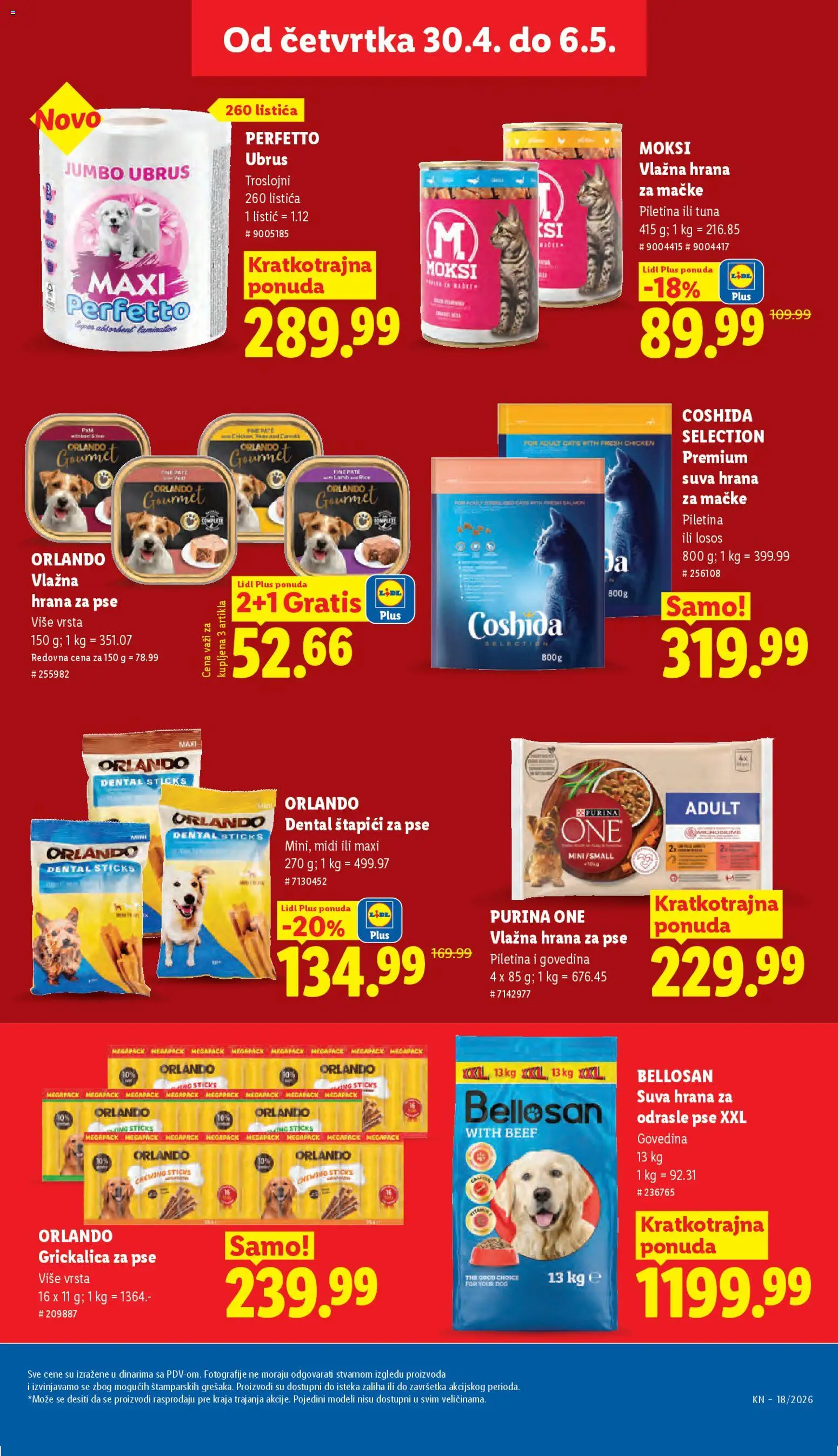 Lidl katalog - važi od 30.04.2026 | Strana: 43 | Proizvode: Purina, Hrana za pse, Losos, Piletina